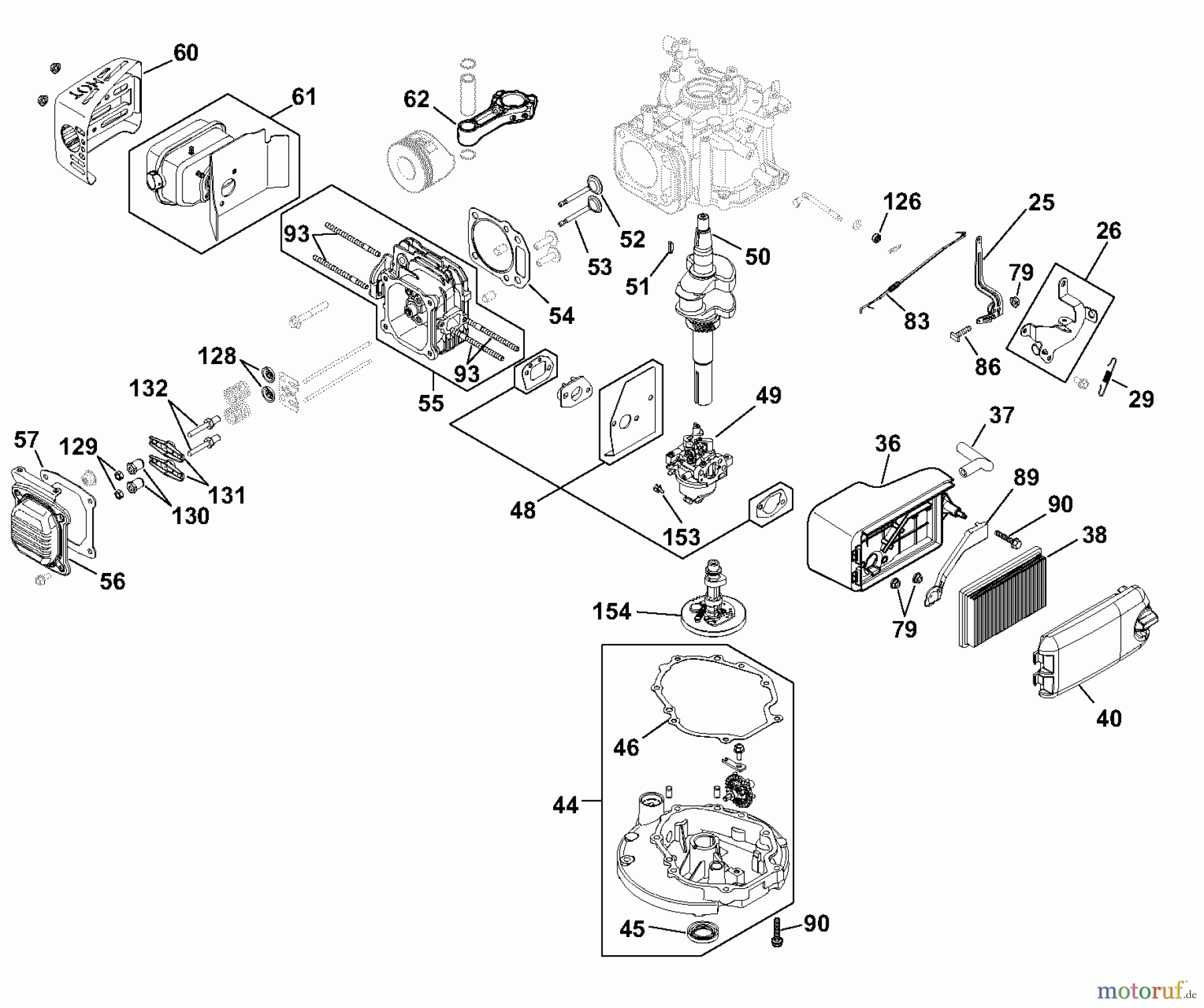  Husqvarna Rasenmäher 6021 P (917.384510) - Husqvarna Walk-Behind Mower (2010-01 & After) (Sears Craftsman) Engine Image 2