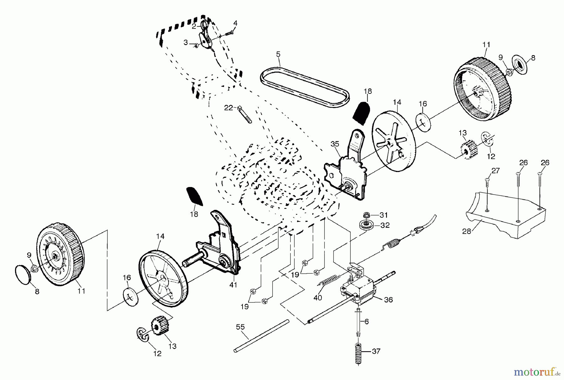  Husqvarna Rasenmäher 6522 SFA (954222718) - Husqvarna Walk-Behind Mower (2000-01 & After) Repair Parts (B)