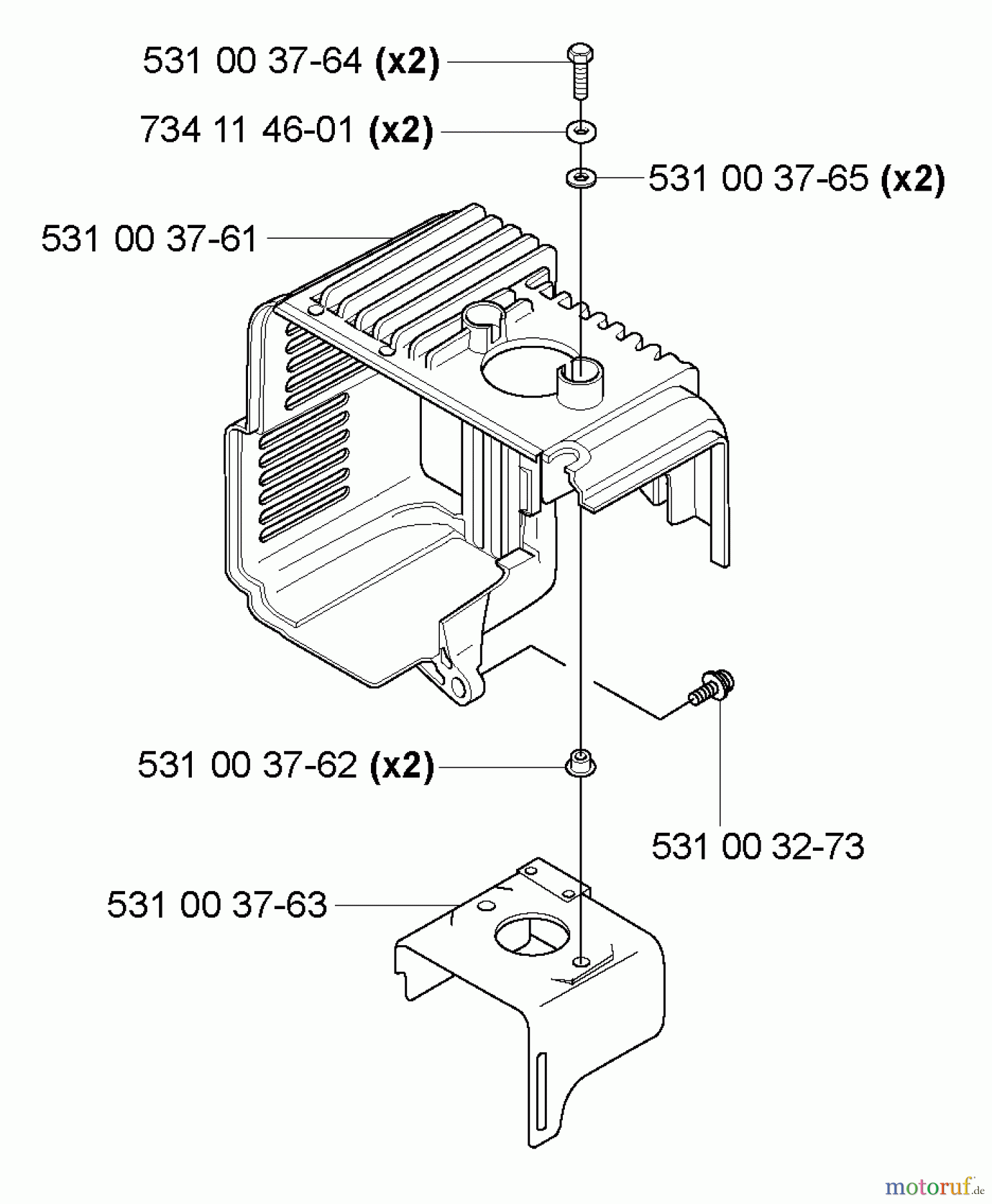  Husqvarna Bläser / Sauger / Häcksler / Mulchgeräte 165 BT - Husqvarna Backpack Blower (2005-08 & After) Housing