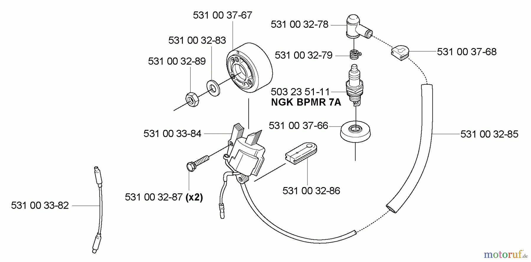  Husqvarna Bläser / Sauger / Häcksler / Mulchgeräte 165 BT - Husqvarna Backpack Blower (2005-08 & After) Ignition / Flywheel