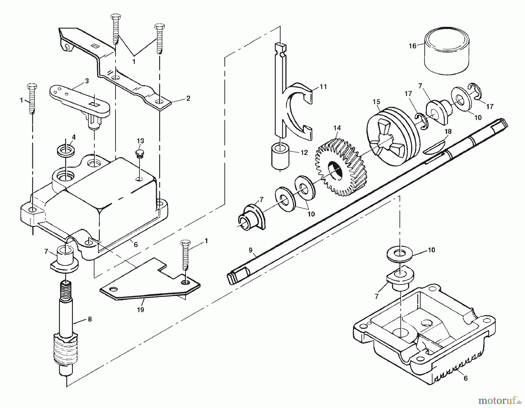  Husqvarna Rasenmäher 6522 SHB (954222718) - Husqvarna Walk-Behind Mower (2001-10 & After) Gear Case Assembly P/N 532702511