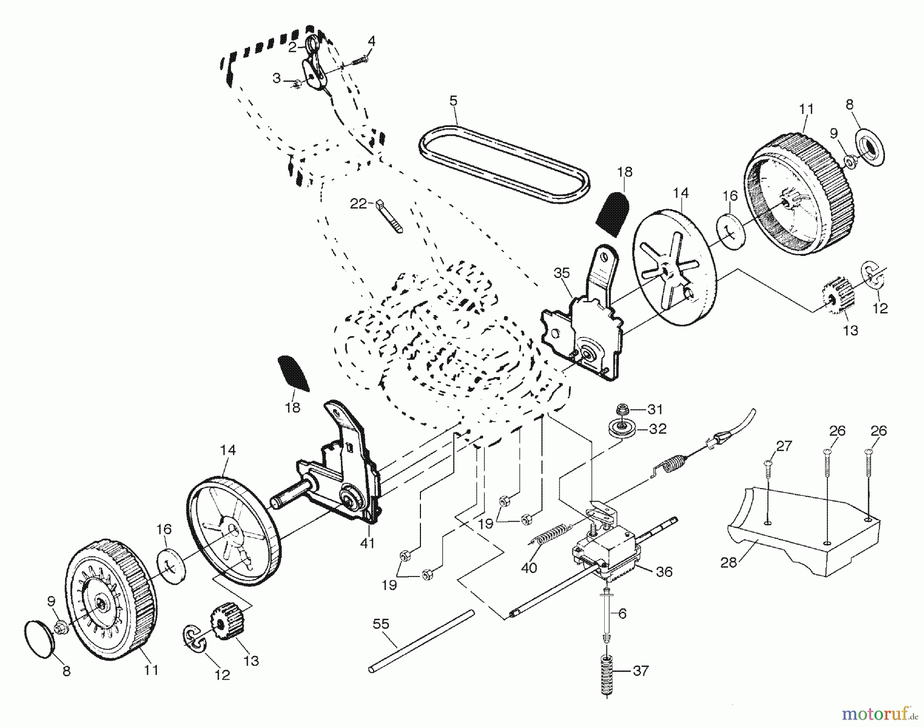  Husqvarna Rasenmäher 6522 SHB (954222718) - Husqvarna Walk-Behind Mower (2001-10 & After) Repair Parts (B)