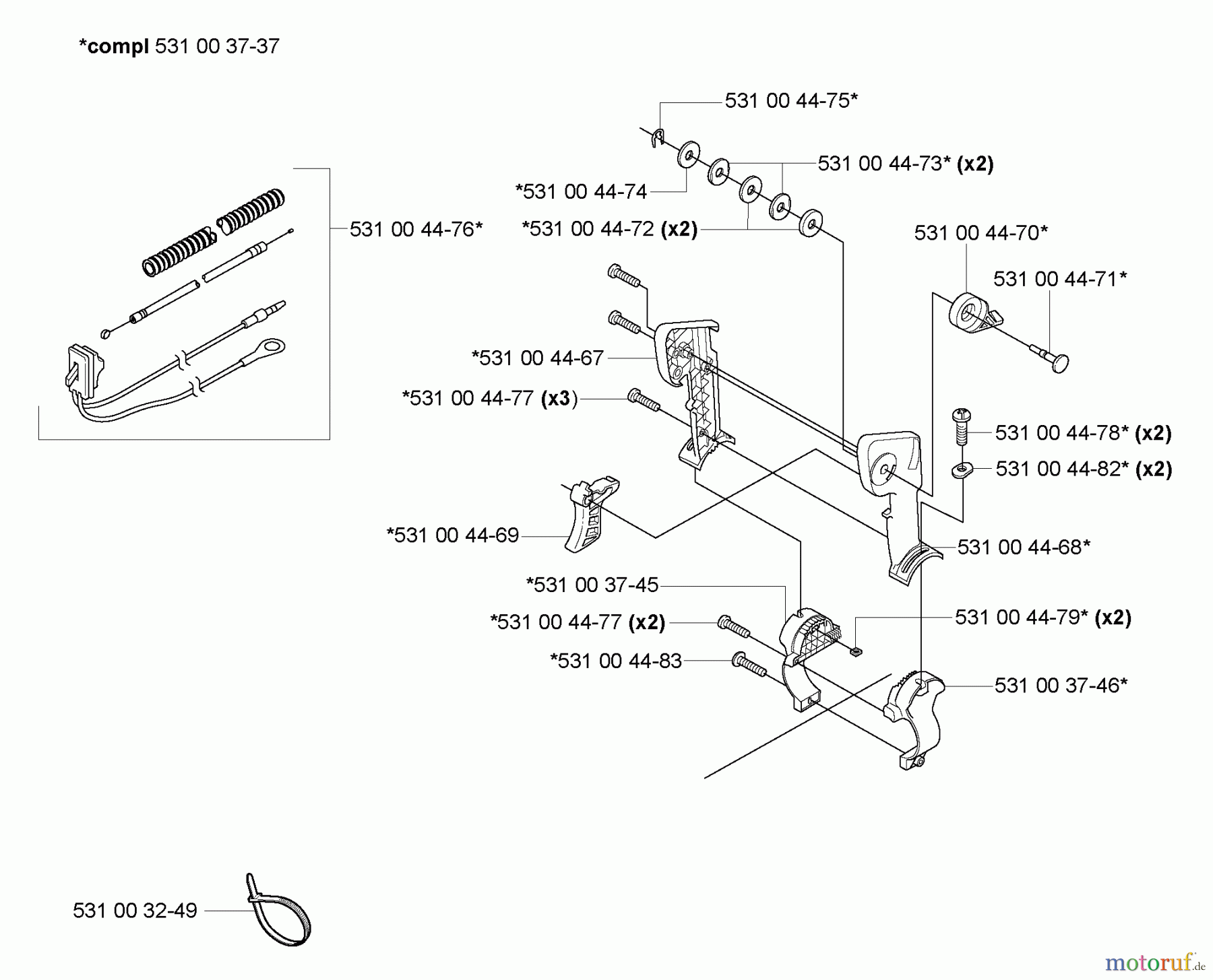  Husqvarna Bläser / Sauger / Häcksler / Mulchgeräte 165 BT - Husqvarna Backpack Blower (2005-08 & After) Throttle Assy.