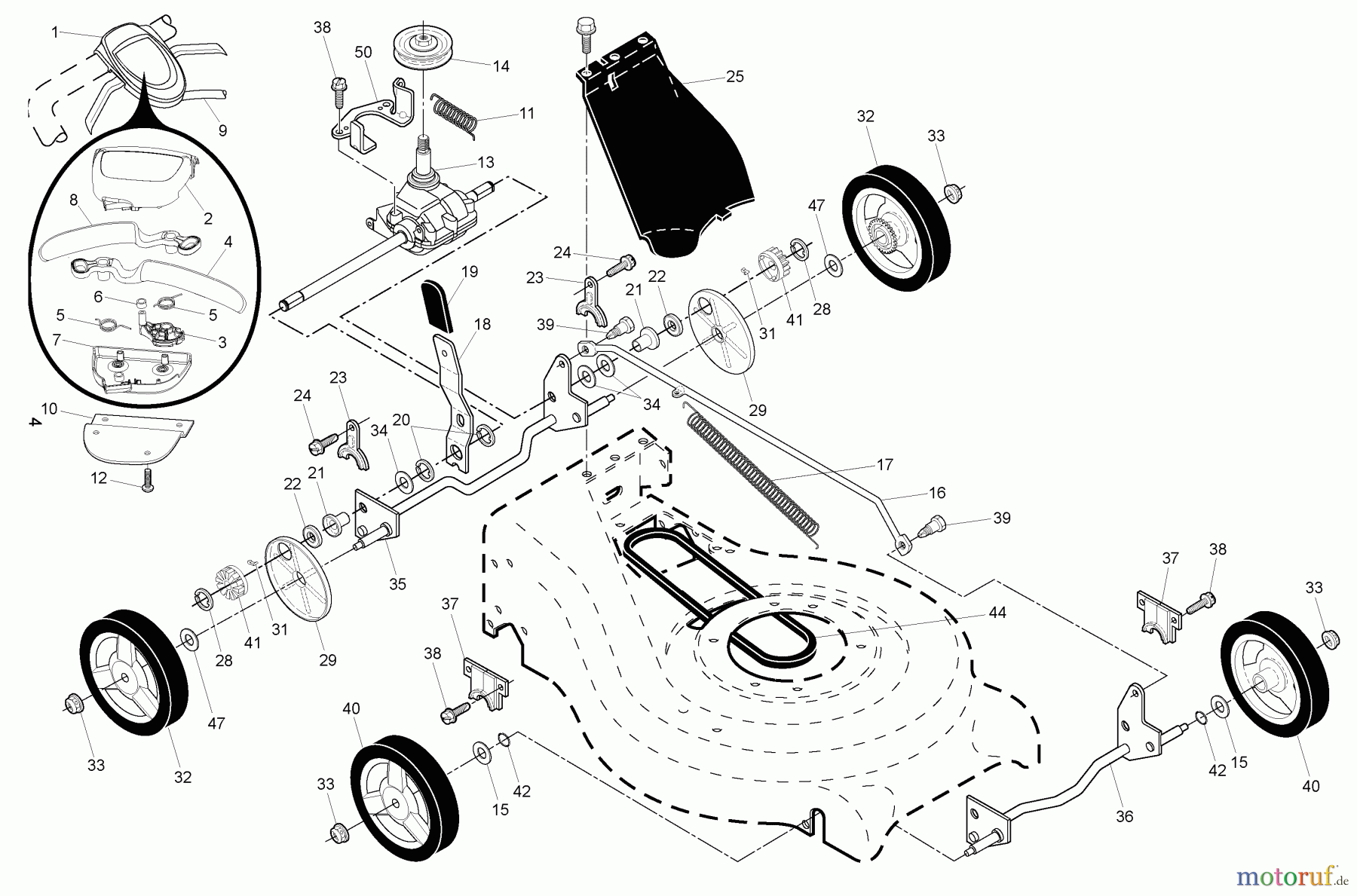  Husqvarna Rasenmäher 7021 R (96143006300) - Husqvarna Walk-Behind Mower (2009-12 & After) Drive