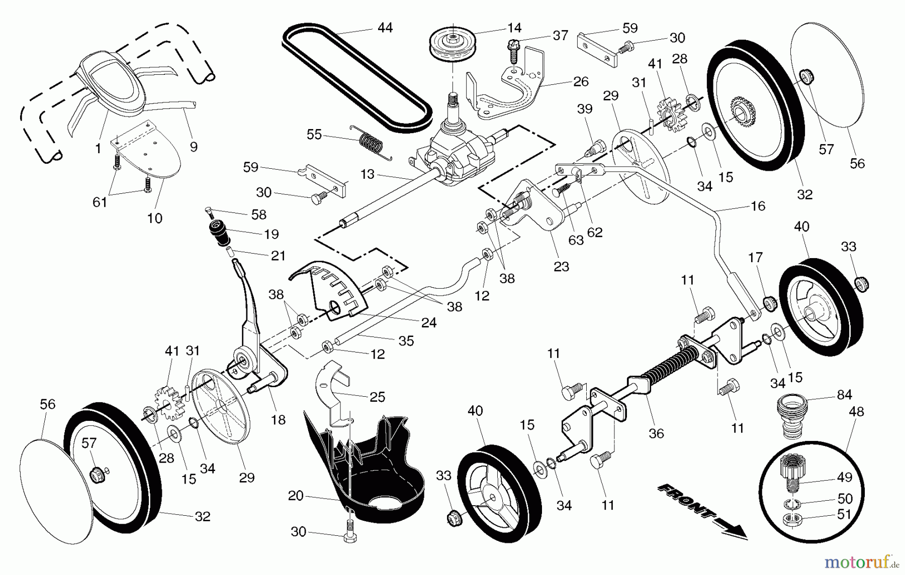  Husqvarna Rasenmäher HU 775HW (96143007701) - Husqvarna Walk-Behind Mower (2011-03 & After) DRIVE