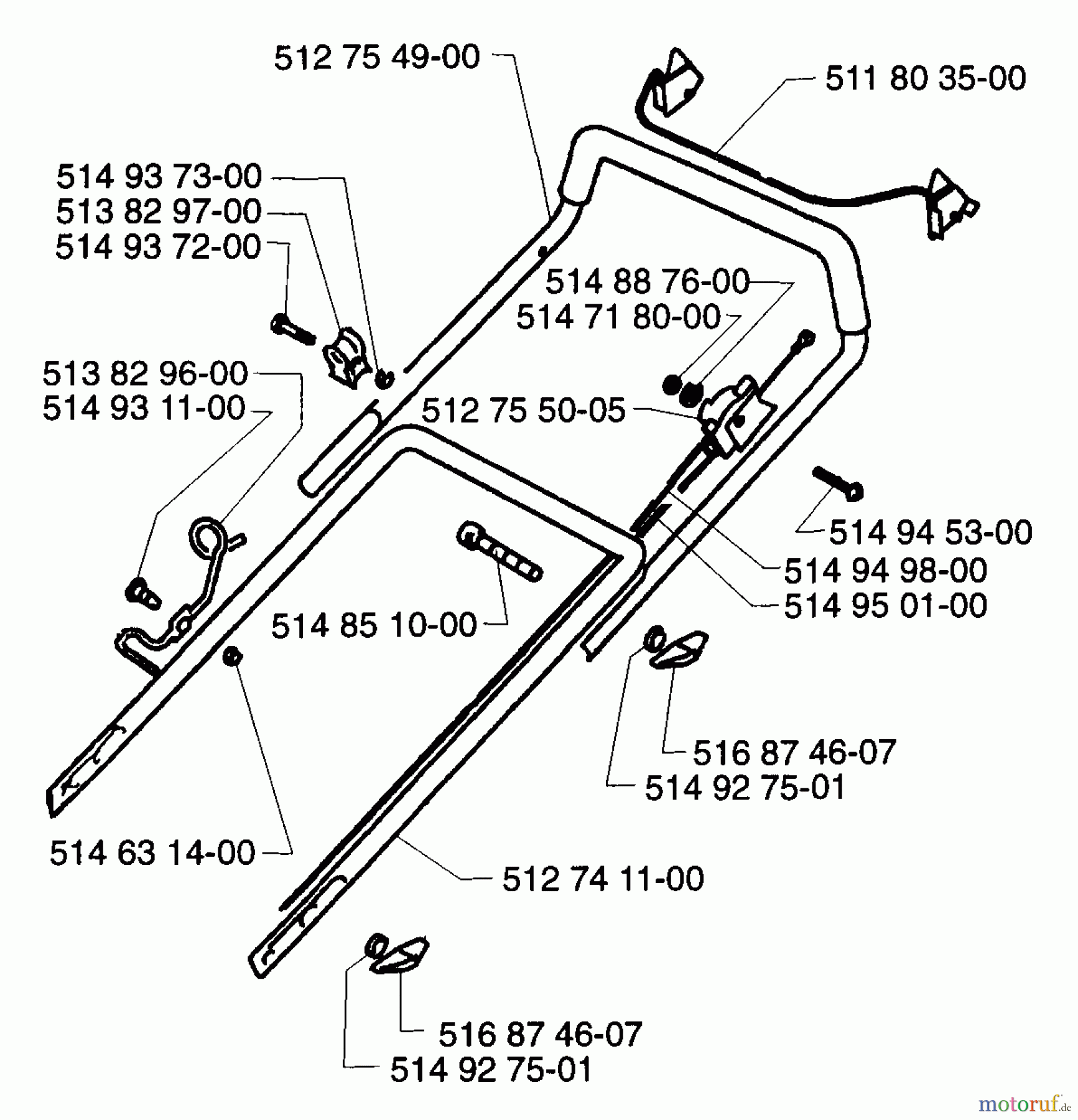  Husqvarna Rasenmäher Royal 43 - Husqvarna Walk-Behind Mower (1997-04 & After) Handle Assembly