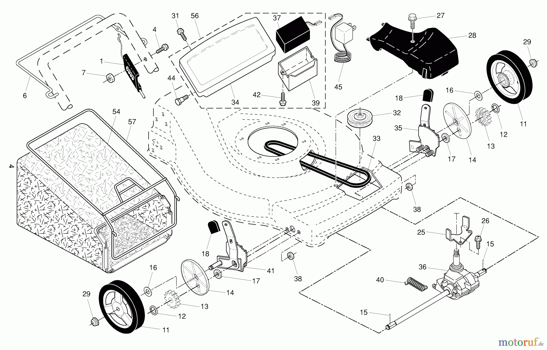  Husqvarna Rasenmäher XT 722FE (96143005800) - Husqvarna Walk-Behind Mower (2009-11 & After) Drive