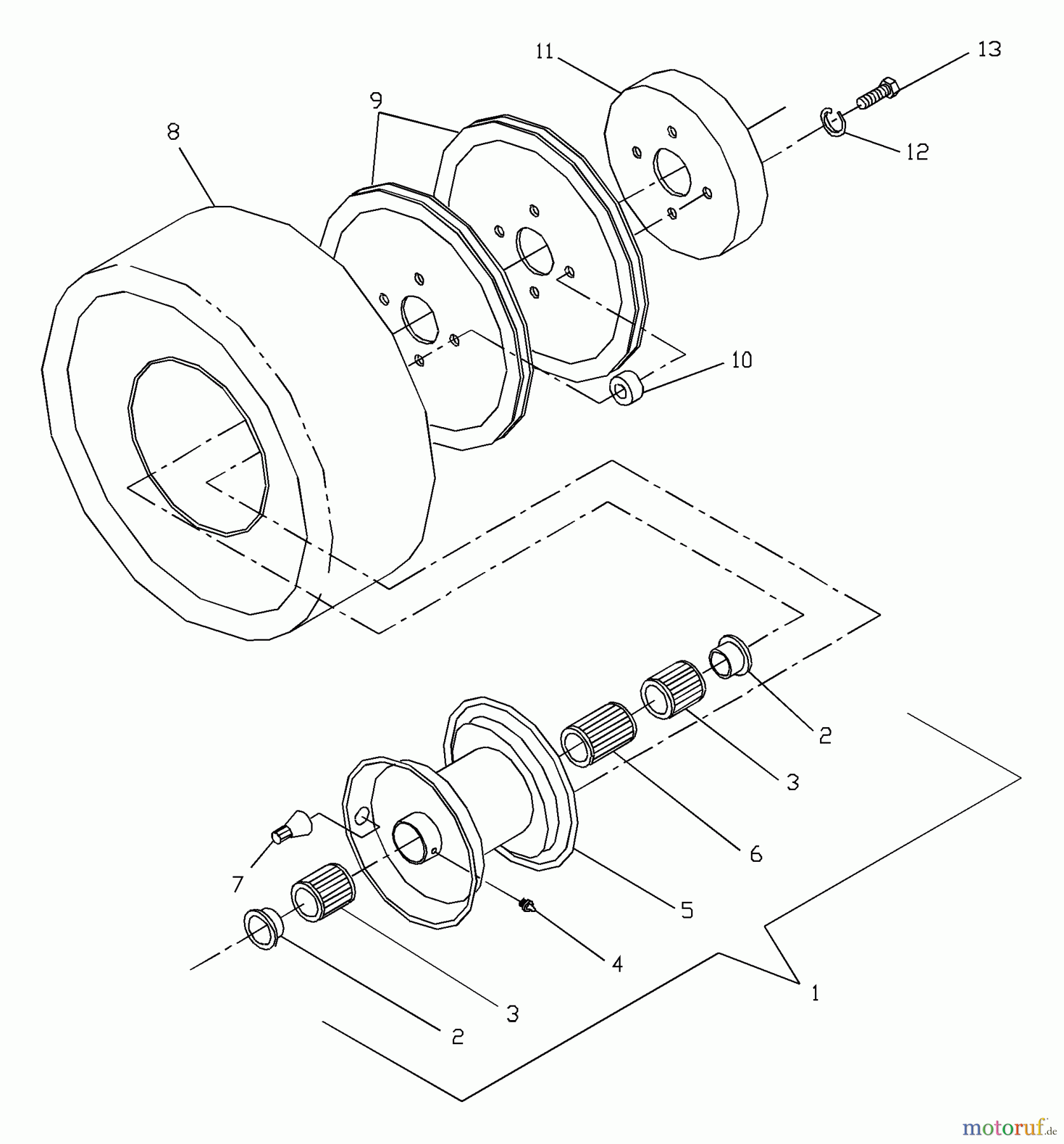  Husqvarna Rasenmäher für Großflächen W 4815ETS (968999120) - Husqvarna Wide-Area Walk-Behind Mower (2001-09 & After) Traction Wheel Assembly