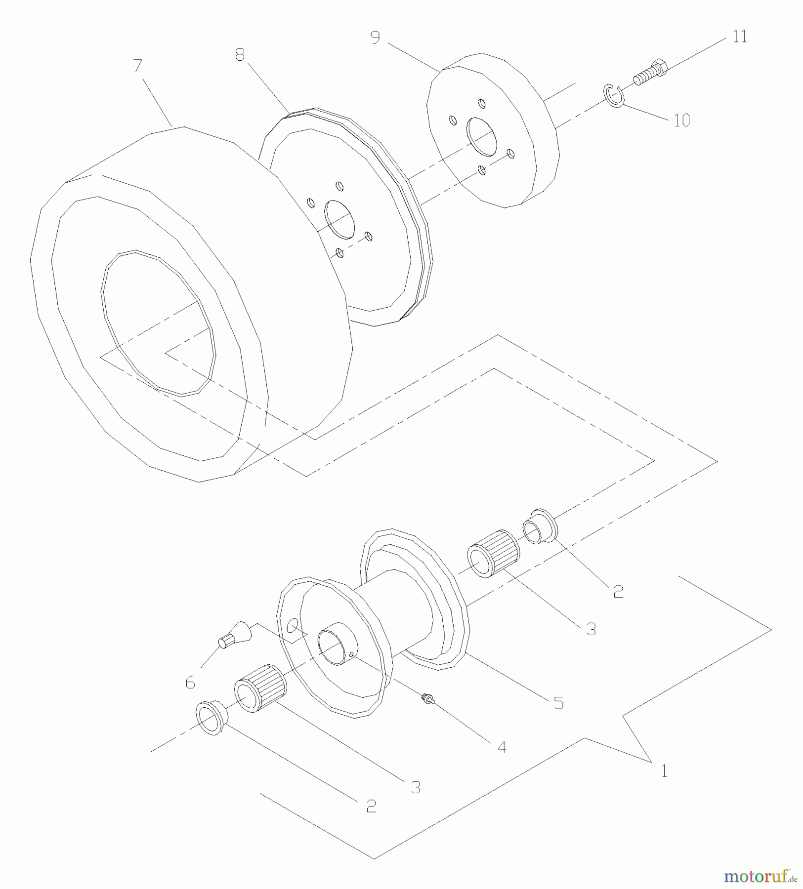  Husqvarna Rasenmäher für Großflächen W 3213 (968999114) - Husqvarna Wide-Area Walk-Behind Mower (2004-11 & After) Traction Wheel Assembly