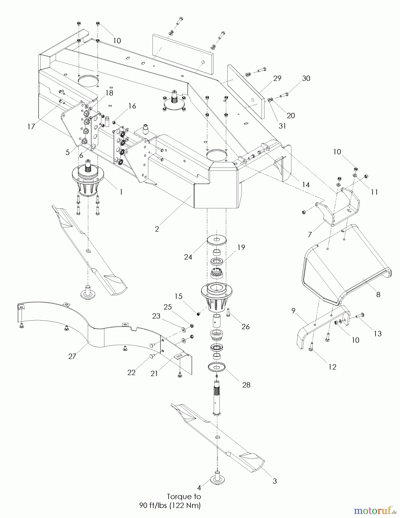  Husqvarna Rasenmäher für Großflächen WH 4817 (966947002) - Husqvarna Wide-Area Walk-Behind Mower (2008-09 to 2008-09) 48