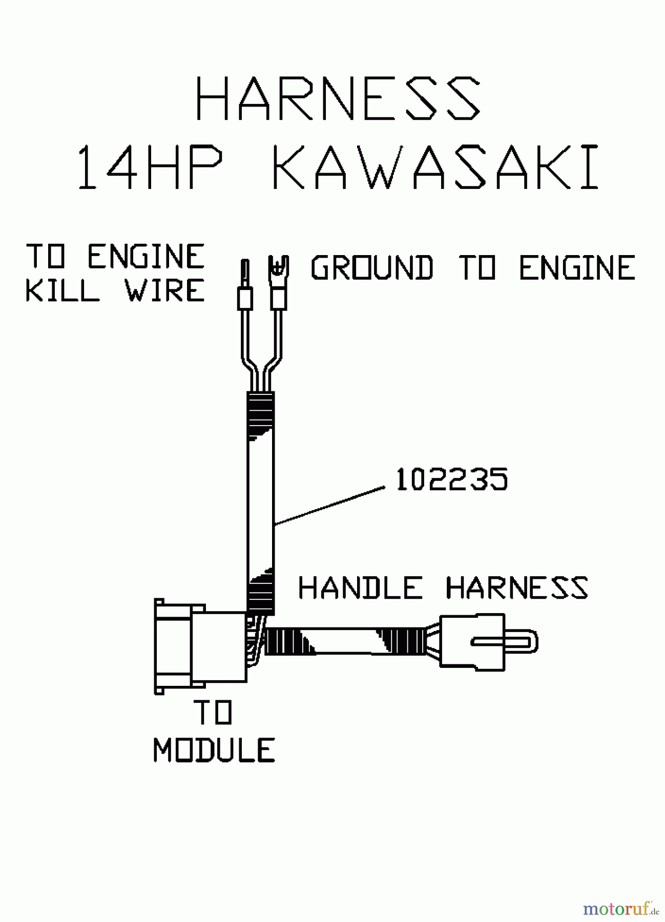  Husqvarna Rasenmäher für Großflächen WH 4817A (968999106) - Husqvarna Wide-Area Walk-Behind Mower (2000-06 to 2001-01) Harness 14 HP Kawasaki