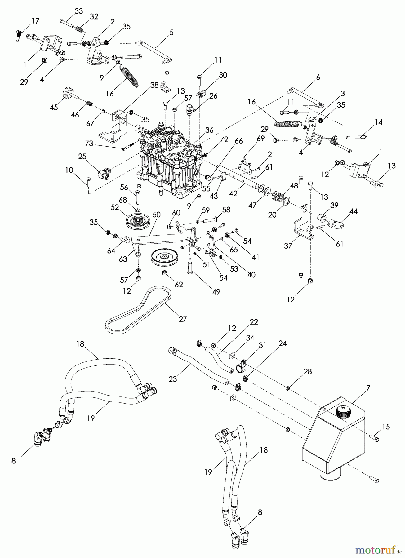  Husqvarna Rasenmäher für Großflächen WH 3615 (966947001) - Husqvarna Wide-Area Walk-Behind Mower (2008-10 & After) Hydro Pump-Motor