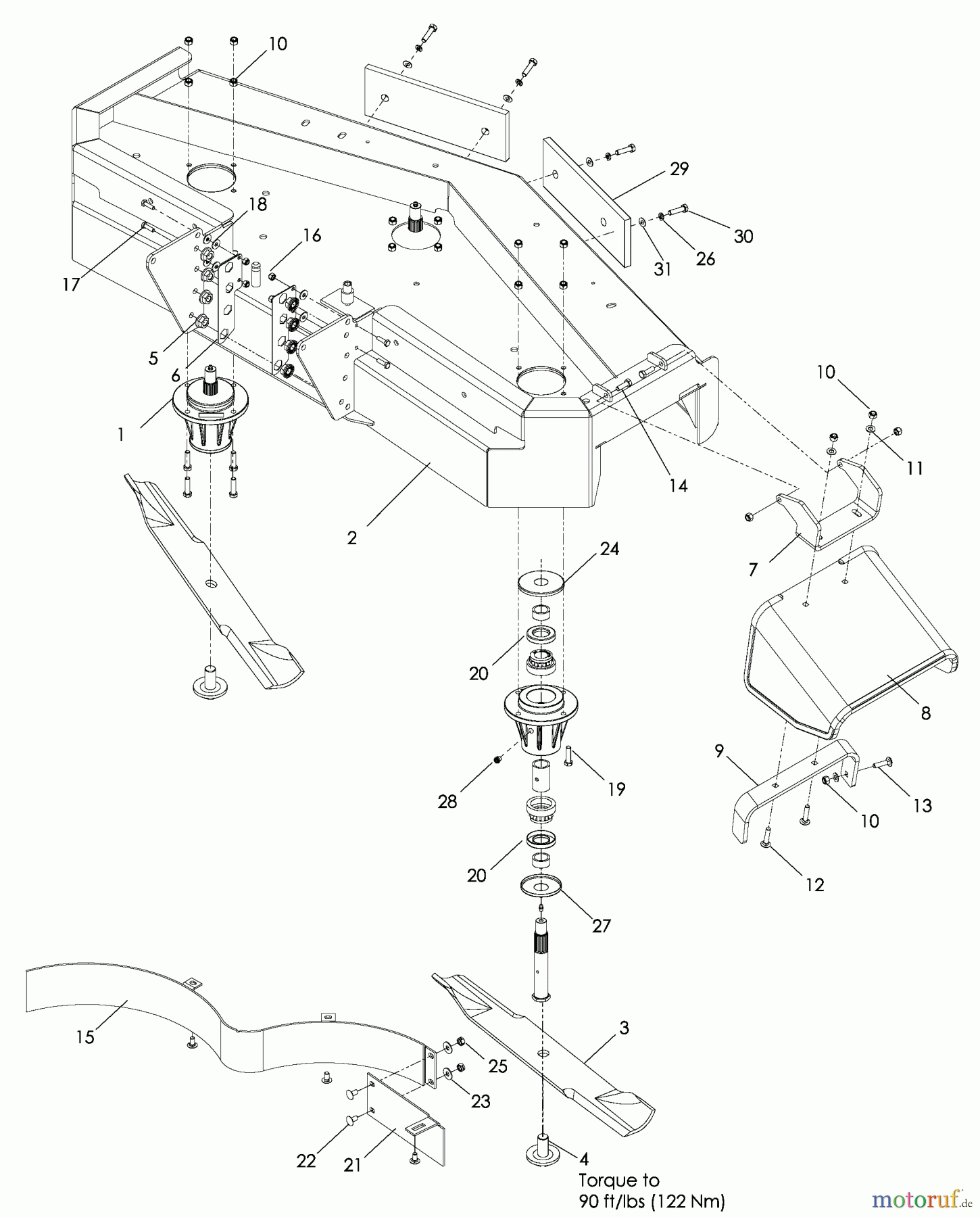  Husqvarna Rasenmäher für Großflächen WH 4817 (966947002) - Husqvarna Wide-Area Walk-Behind Mower (2008-10 & After) Lower Deck #2