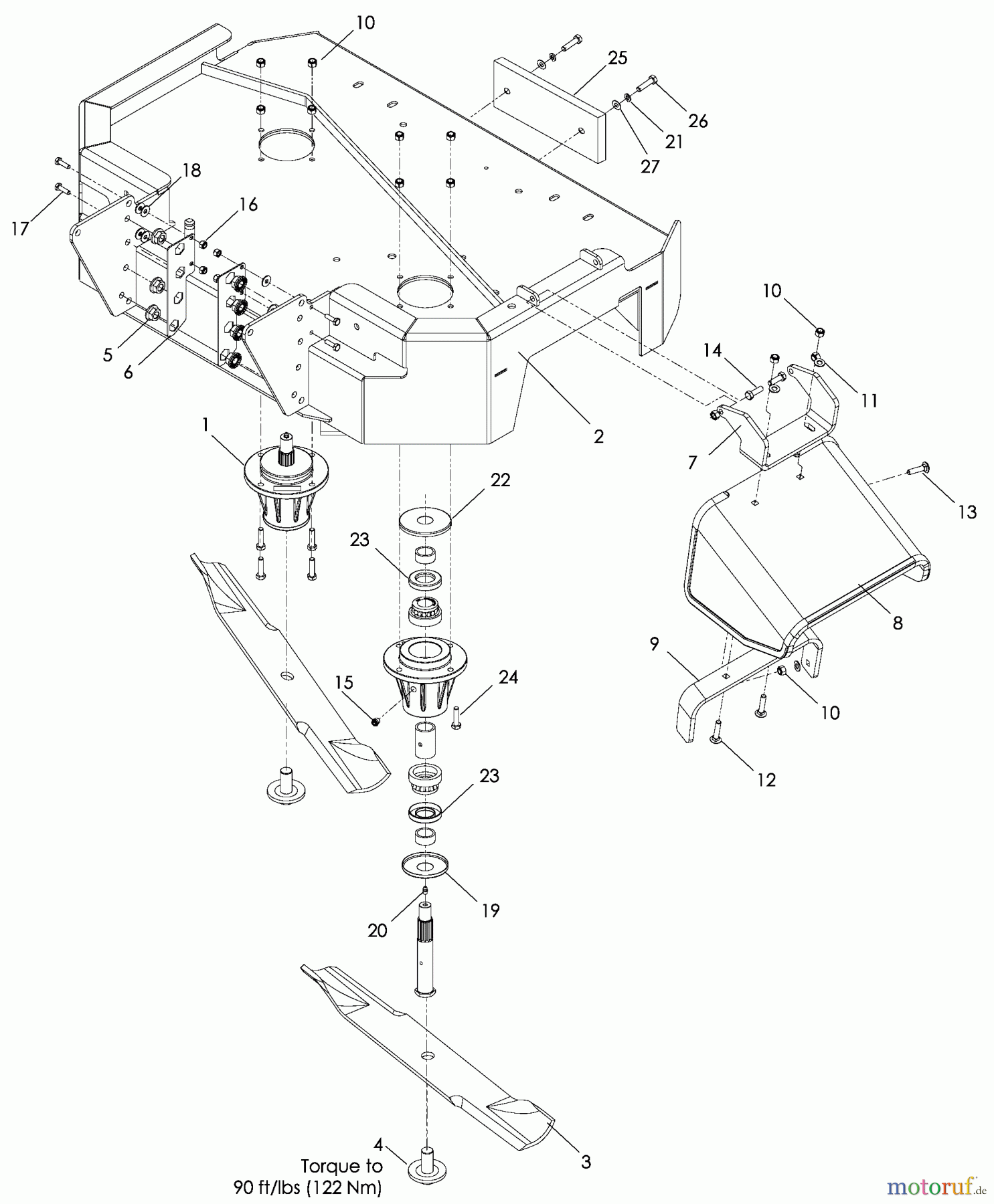  Husqvarna Rasenmäher für Großflächen WH 4817 (966947002) - Husqvarna Wide-Area Walk-Behind Mower (2008-10 & After) Lower Deck #3