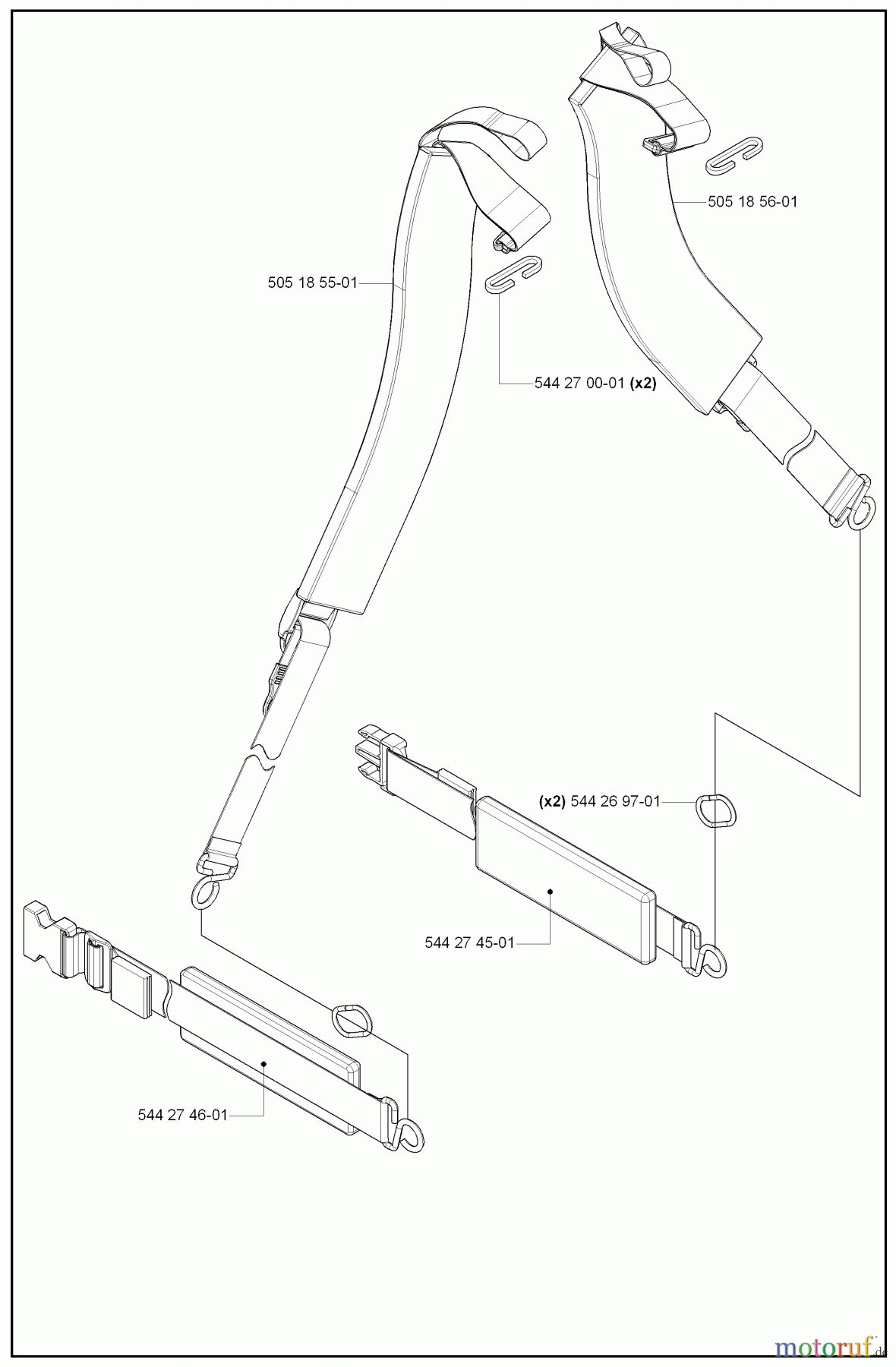  Husqvarna Bläser / Sauger / Häcksler / Mulchgeräte 180 BF - Husqvarna Backpack Blower (2008-02 to 2008-09) Harness