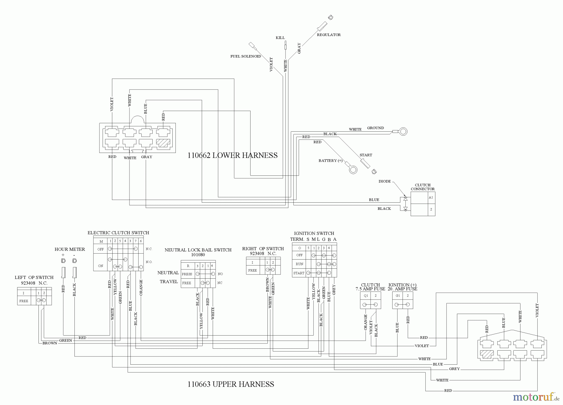  Husqvarna Rasenmäher für Großflächen WHF 4817 (968999252) - Husqvarna Wide-Area Walk-Behind Mower (2004-09 & After) Wiring Schematic