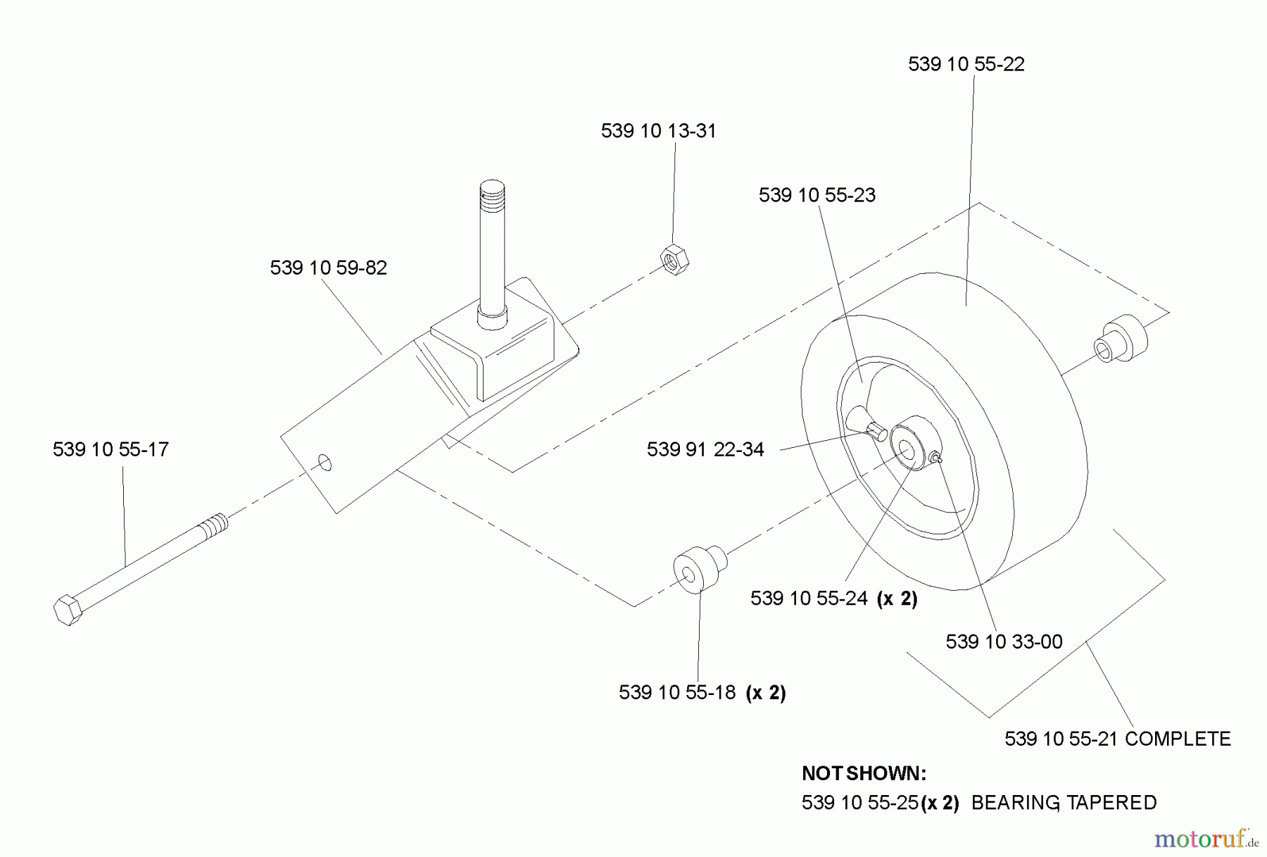  Husqvarna Nullwendekreismäher, Zero-Turn BX 34 D (968999316) - Husqvarna Zero-Turn Mower (2009-07 & After) Caster Assembly