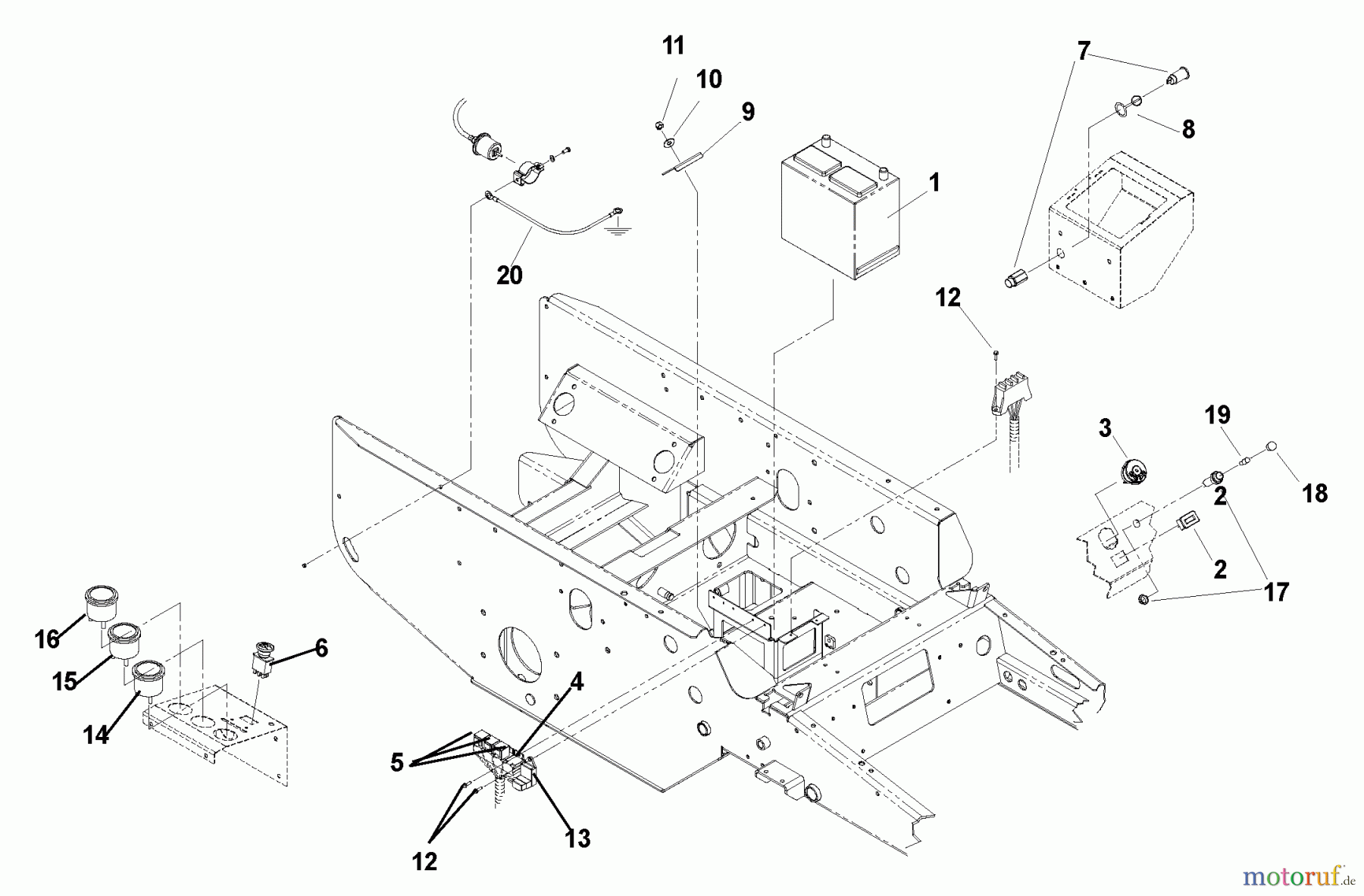  Husqvarna Nullwendekreismäher, Zero-Turn BZ 7234 D (968999264) - Husqvarna Zero-Turn Mower (2005-01 to 2005-07) Electrical Group