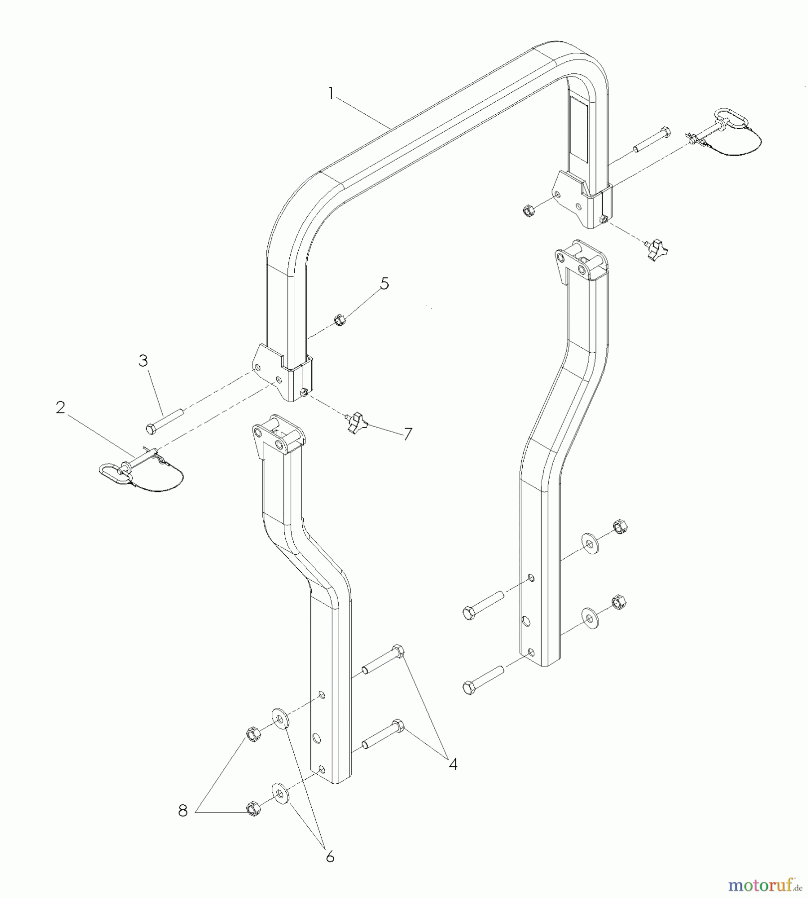  Husqvarna Nullwendekreismäher, Zero-Turn BZ 7234 D (968999264) - Husqvarna Zero-Turn Mower (2005-08 & After) Protection Frame