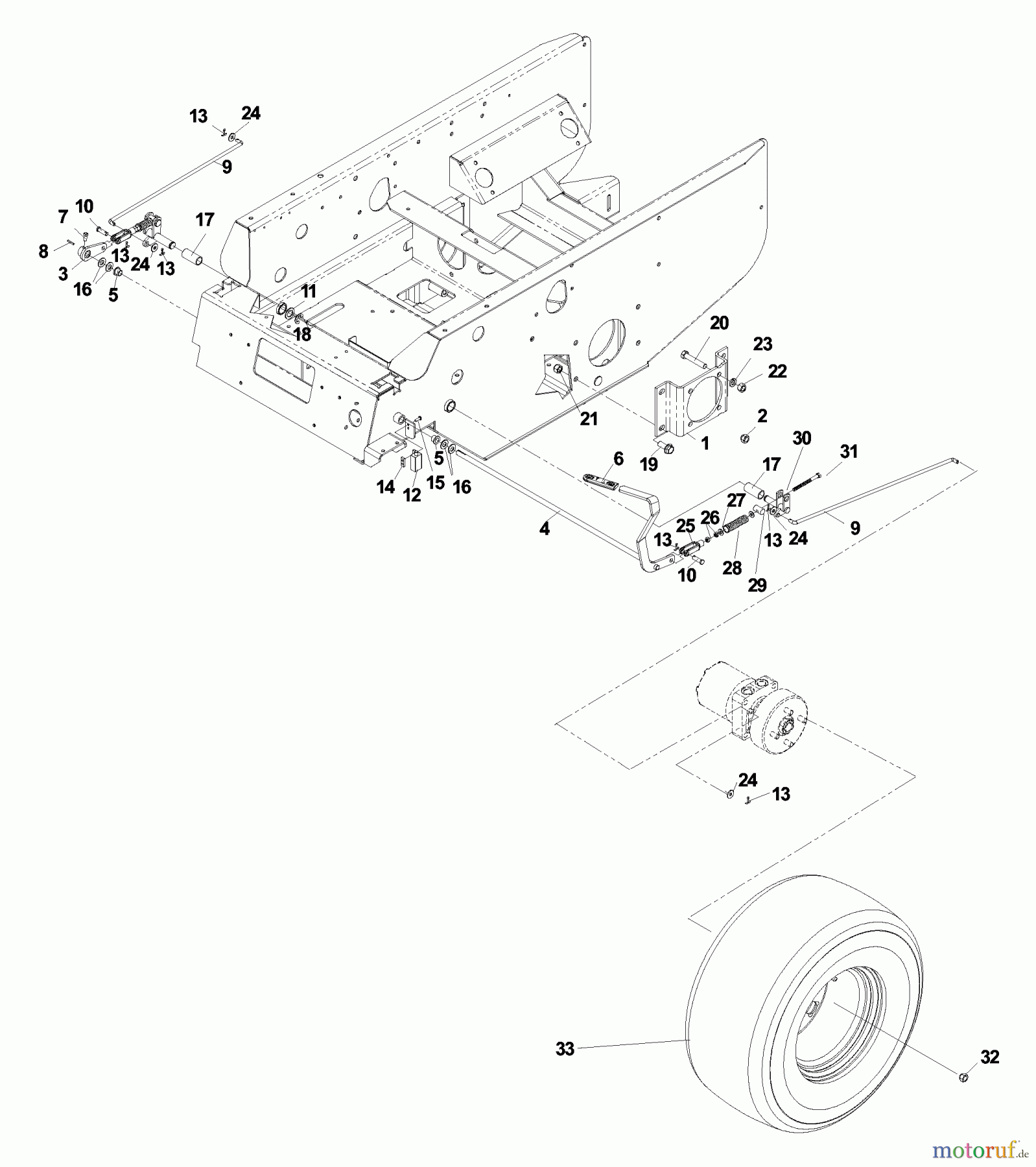  Husqvarna Nullwendekreismäher, Zero-Turn BZ 6127 D (968999218) - Husqvarna Zero-Turn Mower (2003-03 to 2004-10) Brake Group