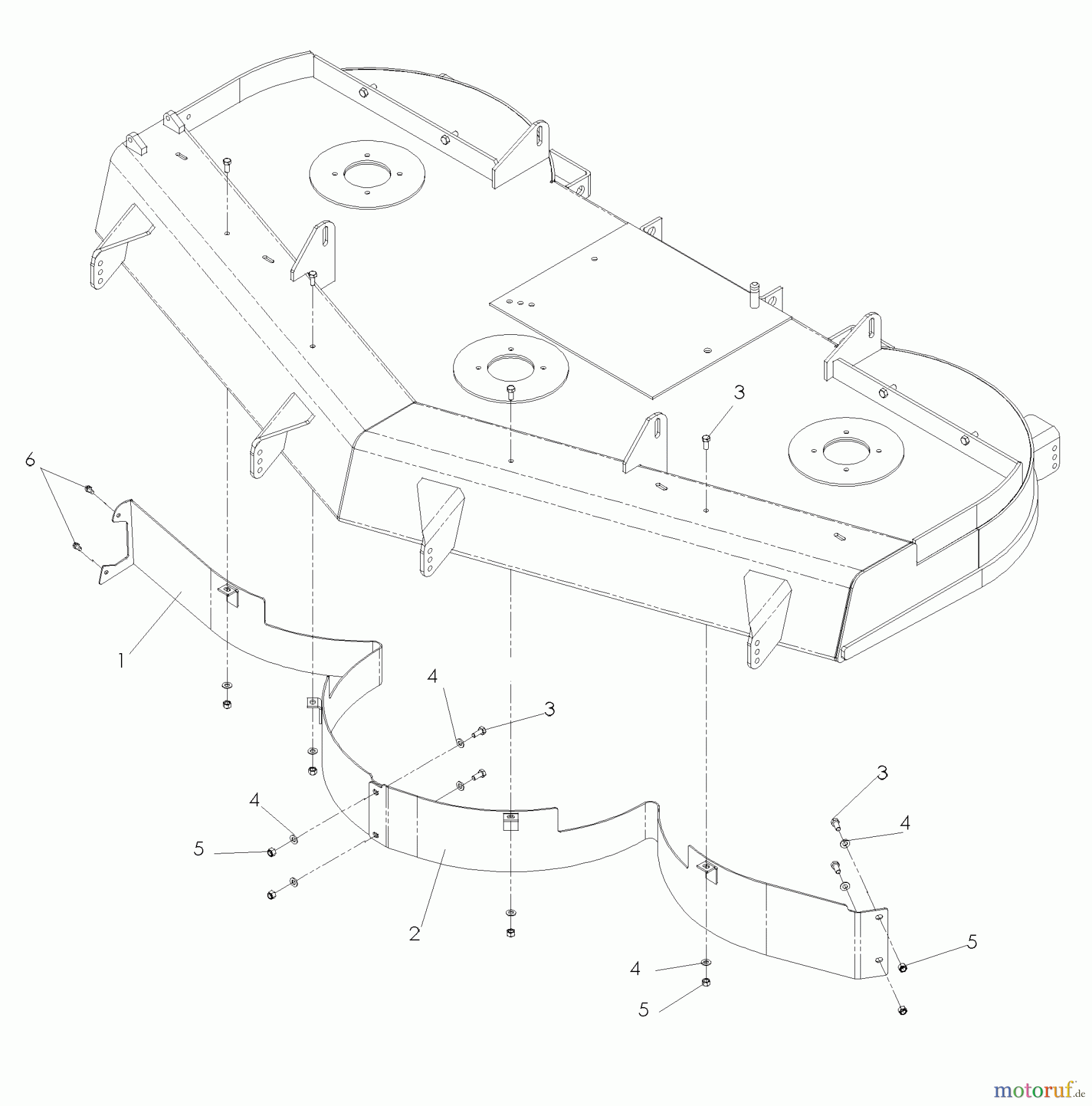  Husqvarna Nullwendekreismäher, Zero-Turn BZ 7234 DBF (968999370) - Husqvarna Zero-Turn Mower (2005-08 & After) Accessories Front Baffle Kits 72