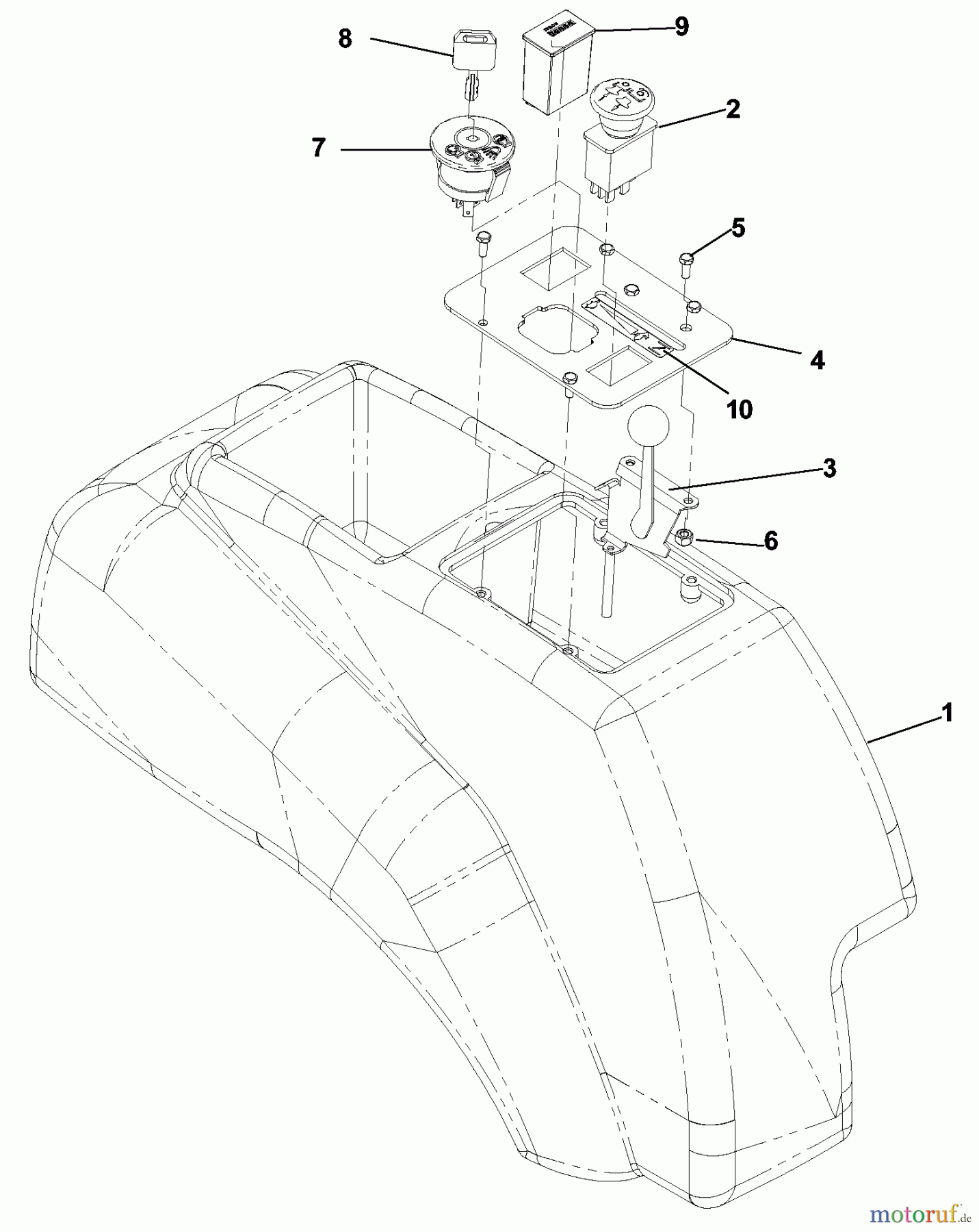  Husqvarna Nullwendekreismäher, Zero-Turn CZ 4815 (968999219) - Husqvarna KAA Zero-Turn Mower (2002-11 & After) Console Assembly