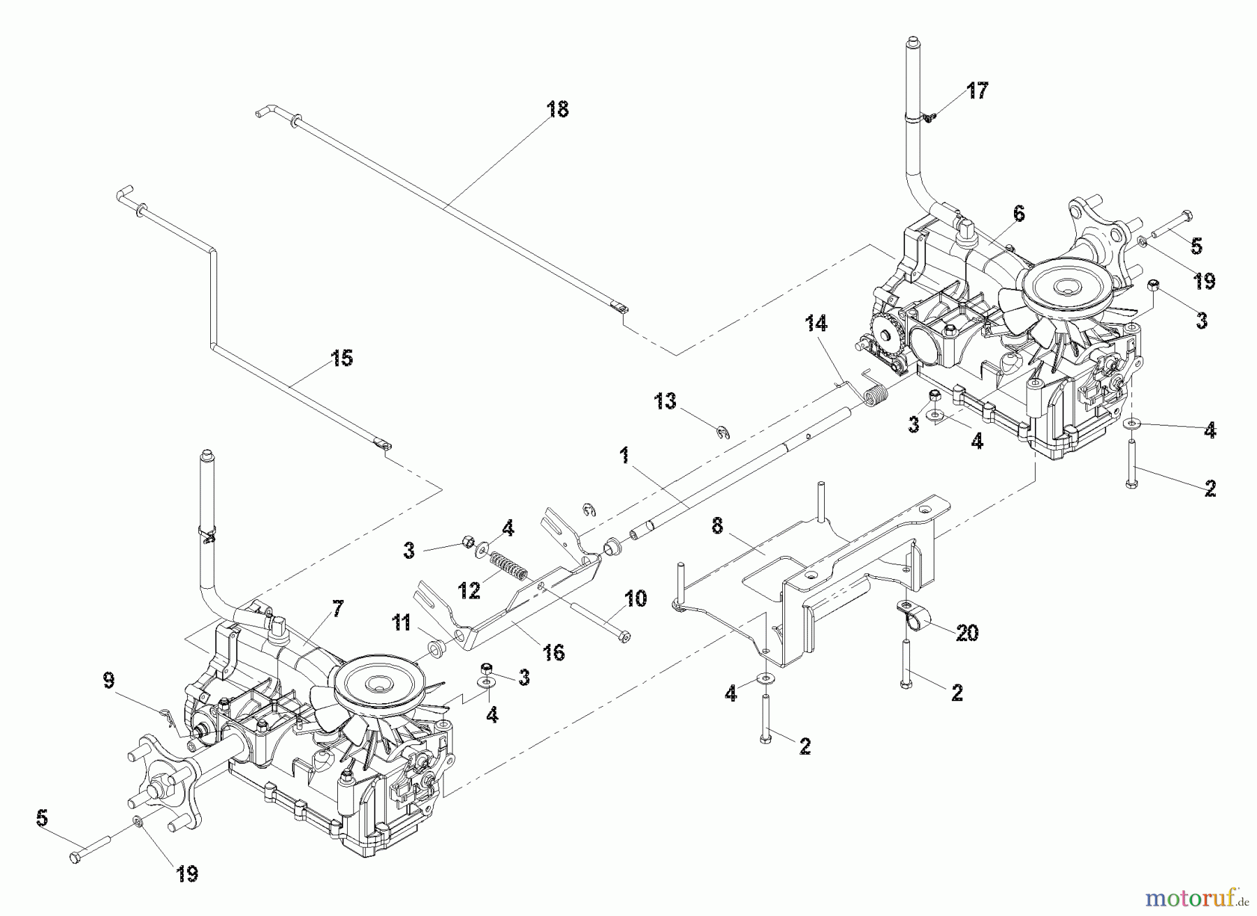  Husqvarna Nullwendekreismäher, Zero-Turn CZ 4818 (968999276) - Husqvarna Zero-Turn Mower (2004-09 & After) IZT Assembly (Integrated Zeroturn Transaxle)