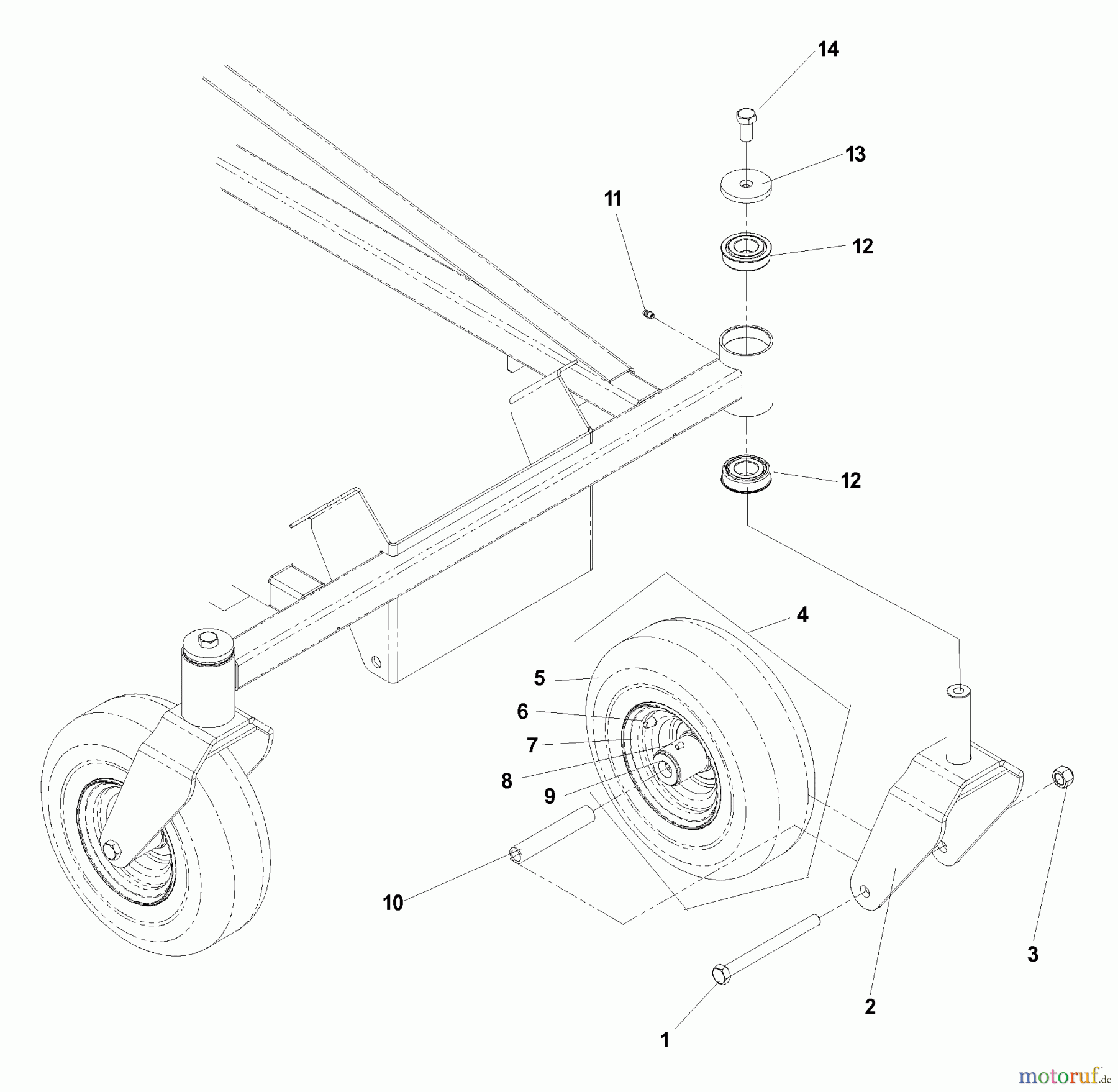  Husqvarna Nullwendekreismäher, Zero-Turn EZ 6124 (968999505) - Husqvarna KOA Zero-Turn Mower (2006-06 & After) Caster Assembly