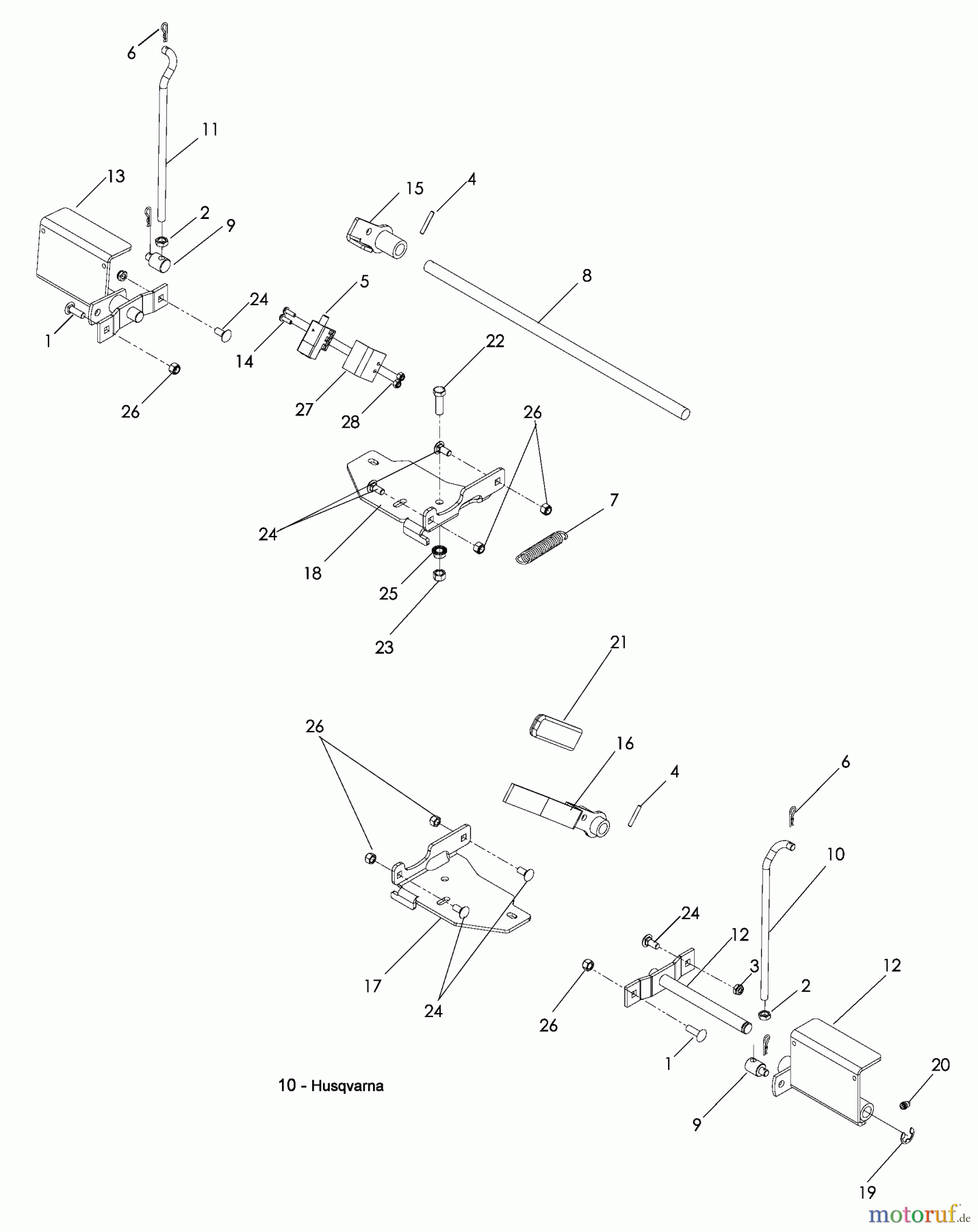  Husqvarna Nullwendekreismäher, Zero-Turn EZF 3417 (965879301) - Husqvarna Zero-Turn Mower (2008-09 & After) Parking Brake