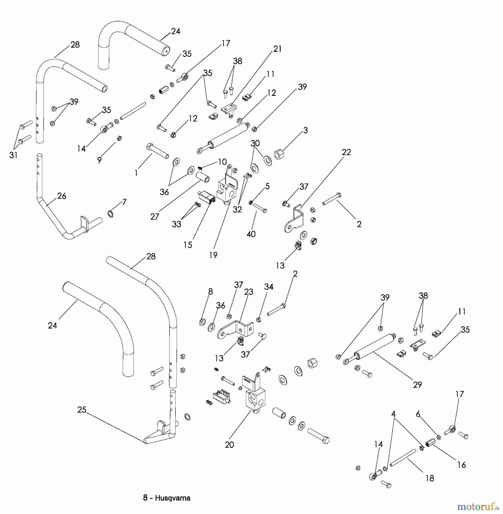  Husqvarna Nullwendekreismäher, Zero-Turn EZF 3417 (965879301) - Husqvarna Zero-Turn Mower (2008-09 & After) Steering