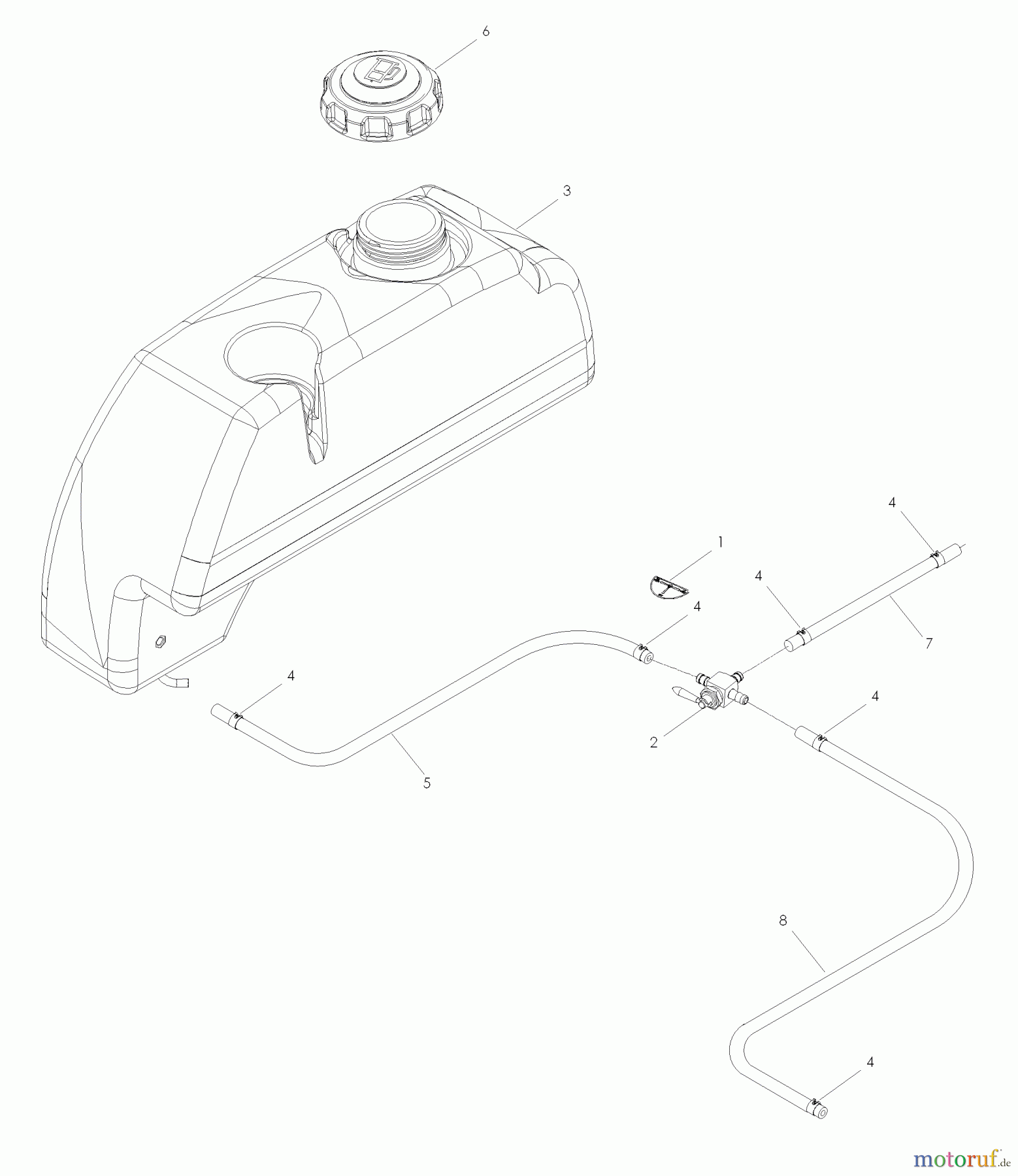  Husqvarna Nullwendekreismäher, Zero-Turn iZ 25 (968999771) - Husqvarna Zero-Turn Mower (2008-01 & After) Fuel System