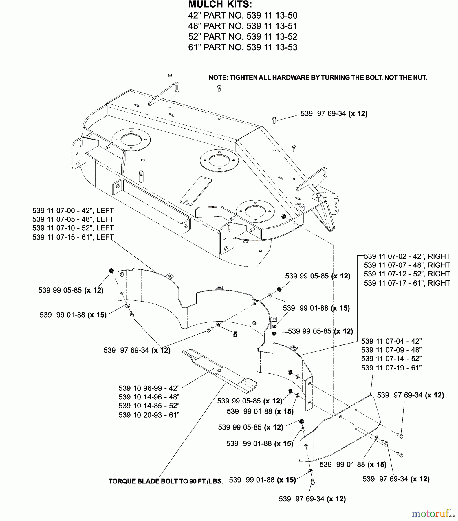  Husqvarna Nullwendekreismäher, Zero-Turn iZ 4217 TSKAA (968999254) - Husqvarna Zero-Turn Mower (2005-08 to 2005-11) Accessories Mulch Kits