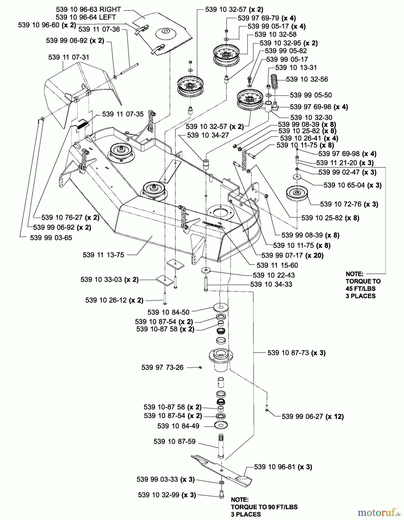  Husqvarna Nullwendekreismäher, Zero-Turn iZ 4217 TSKAA (968999254) - Husqvarna Zero-Turn Mower (2005-12 to 2006-07) Mower Deck 42