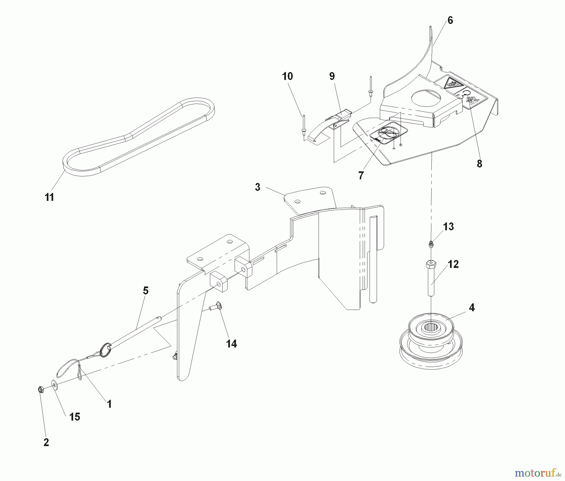  Husqvarna Nullwendekreismäher, Zero-Turn iZ 4217 TSKAA (968999254) - Husqvarna Zero-Turn Mower (2007-04 & After) Accessories HCS9 - 539 111280 Drive Kit Assembly