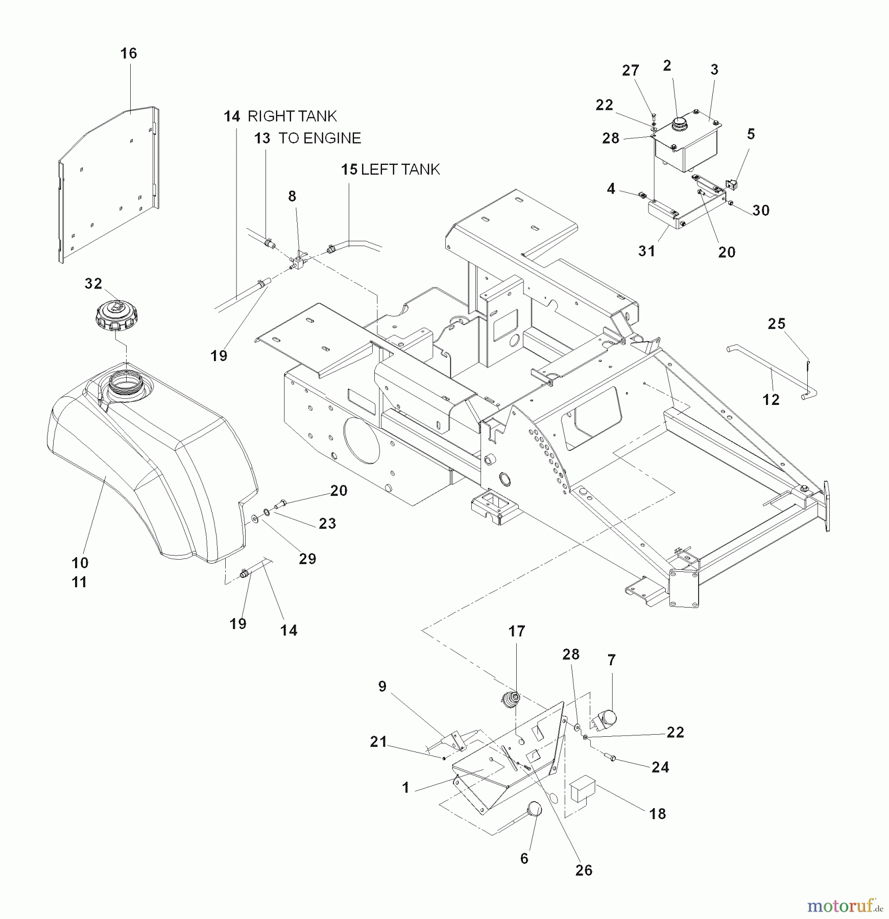  Husqvarna Nullwendekreismäher, Zero-Turn iZ 4217 TSKAA (968999254) - Husqvarna Zero-Turn Mower (2007-04 & After) Chassis / Frame (Part 2)