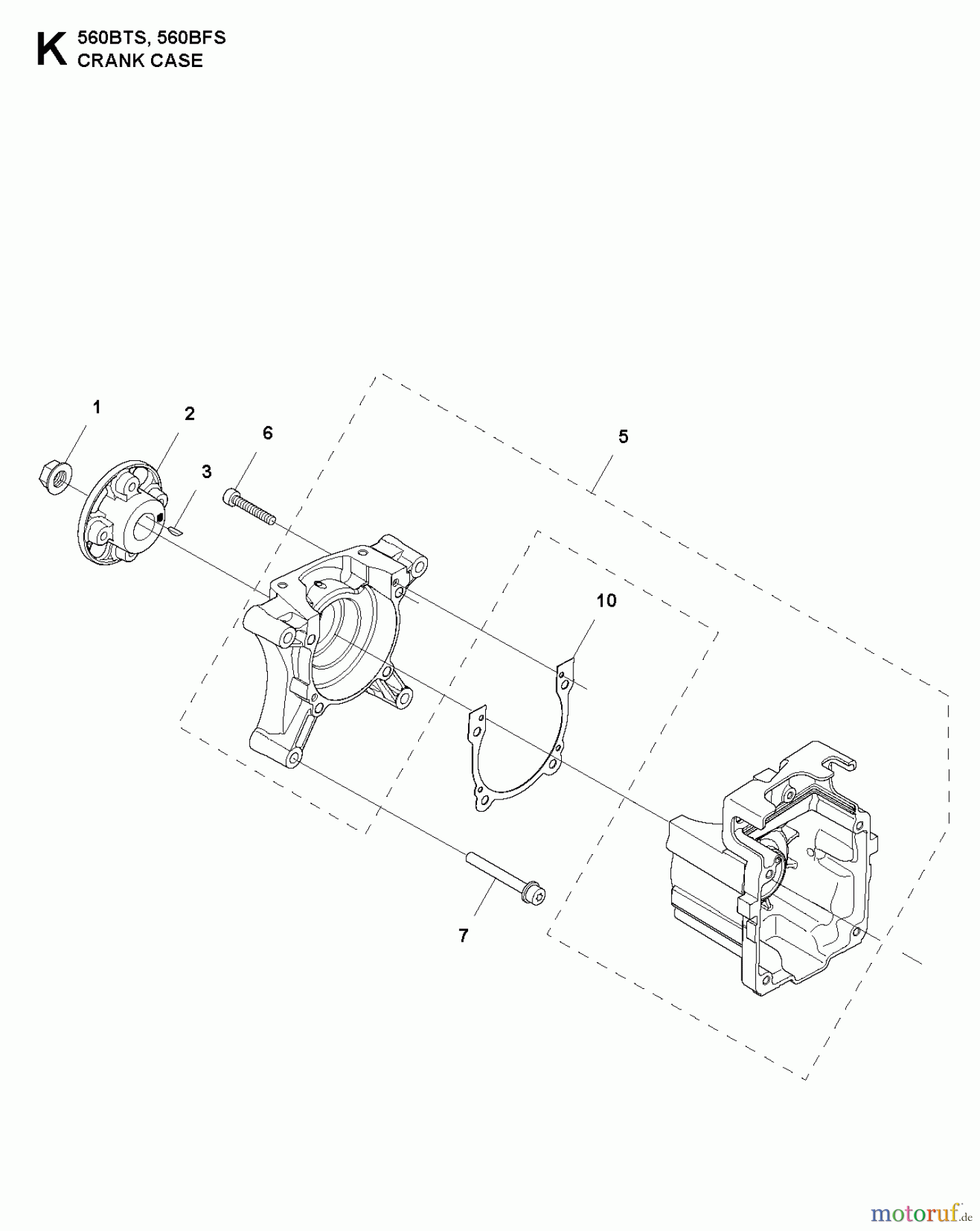  Husqvarna Bläser / Sauger / Häcksler / Mulchgeräte 560 BTS - Husqvarna Backpack Blower (2011-10 & After) CRANKCASE