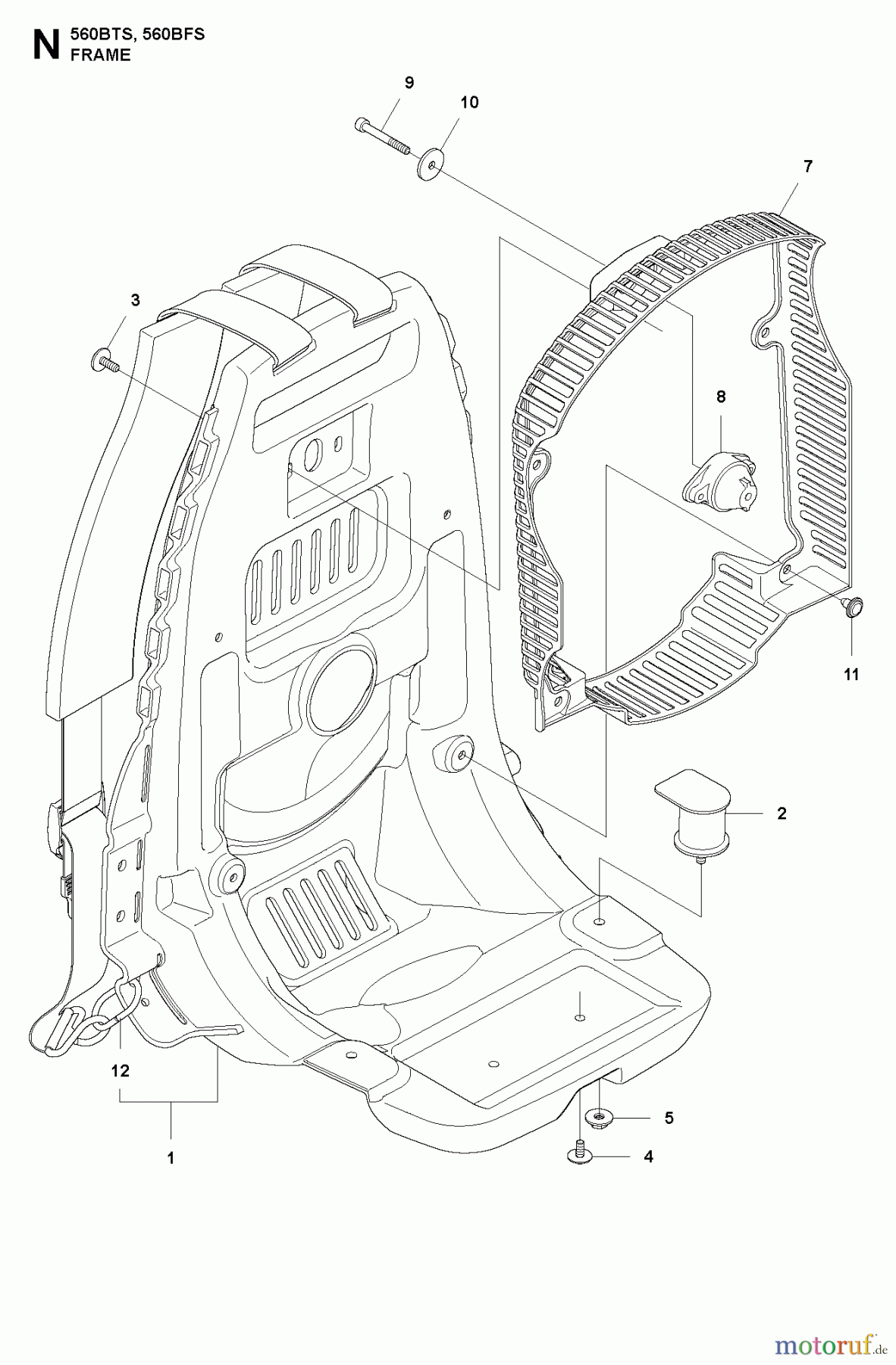  Husqvarna Bläser / Sauger / Häcksler / Mulchgeräte 560 BFS - Husqvarna Backpack Blower (2011-10 & After) FRAME