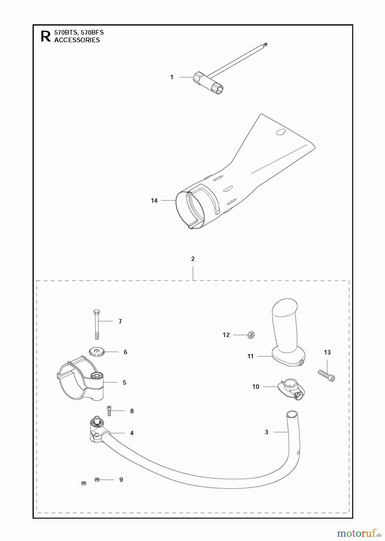  Husqvarna Bläser / Sauger / Häcksler / Mulchgeräte 570 BFS - Husqvarna Backpack Blower (2011-05 & After) ACCESSORIES