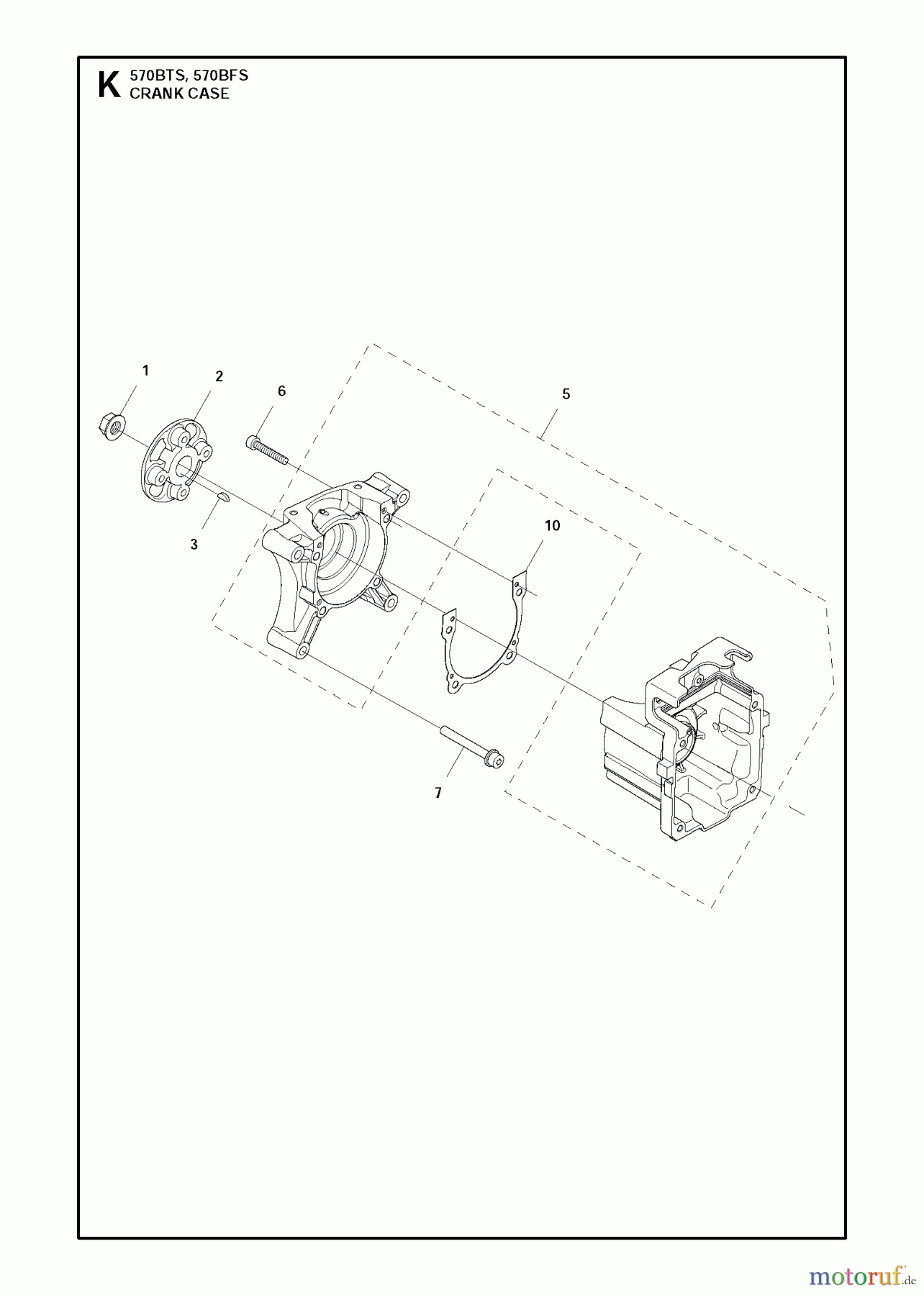  Husqvarna Bläser / Sauger / Häcksler / Mulchgeräte 570 BTS - Husqvarna Backpack Blower (2011-05 & After) CRANKCASE