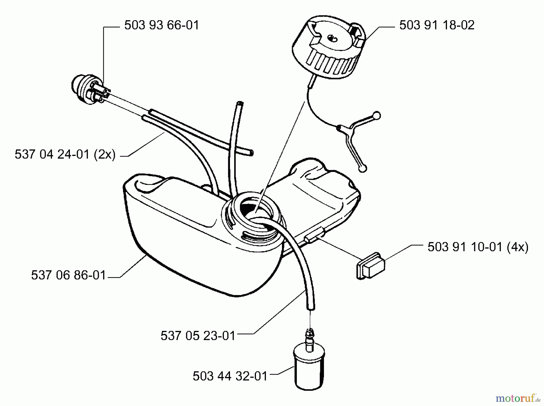  Husqvarna Kantenschneider 322 E - Husqvarna Handheld Edger (1999-10 to 2000-12) Fuel Tank