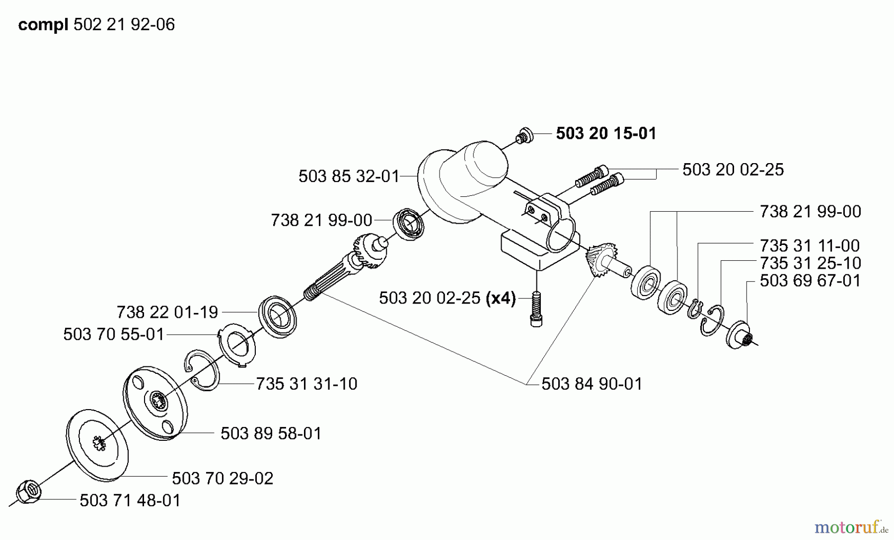  Husqvarna Kantenschneider 325 EX - Husqvarna Handheld Edger (E-TECH 2) (2001-01 & After) Gear Head