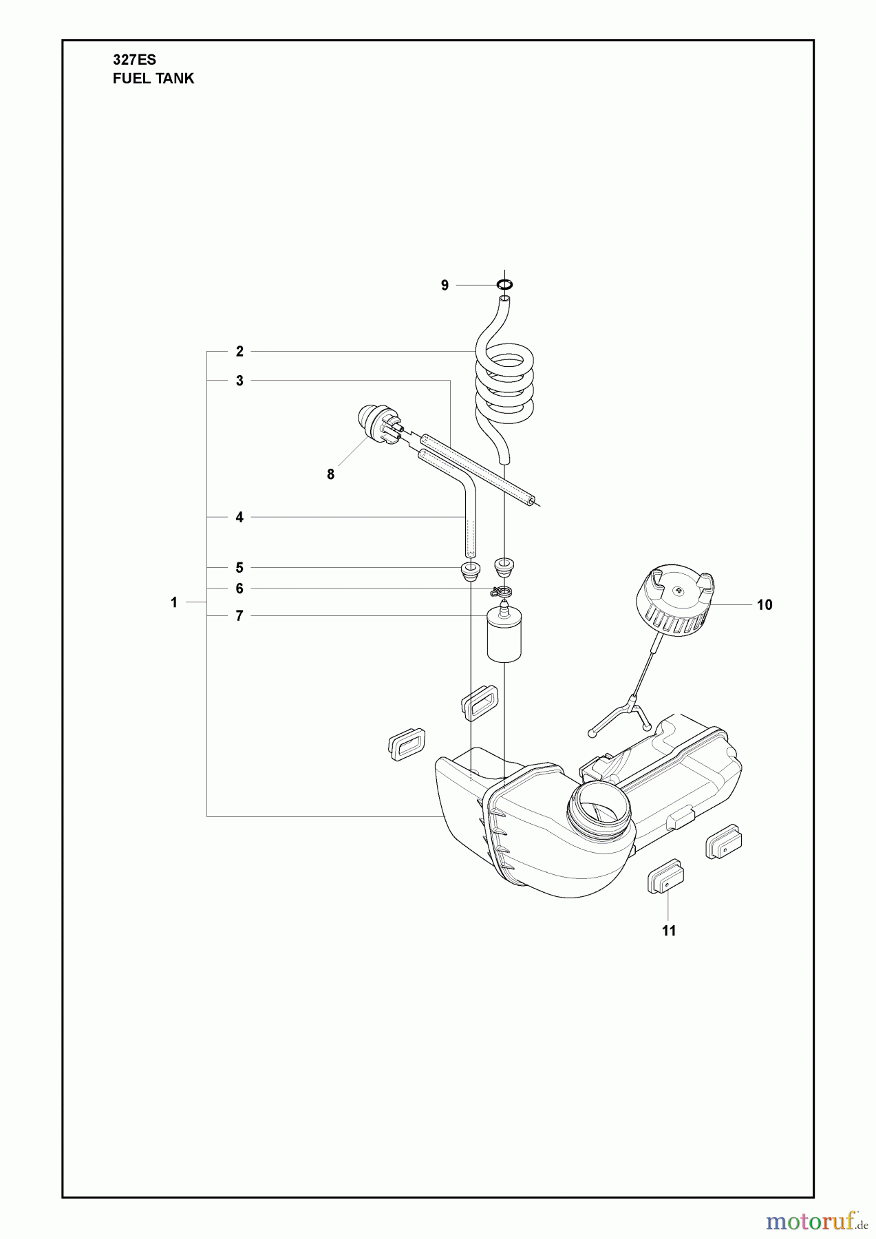  Husqvarna Kantenschneider 327 ES - Husqvarna Handheld Edger (2010-05 & After) Fuel Tank