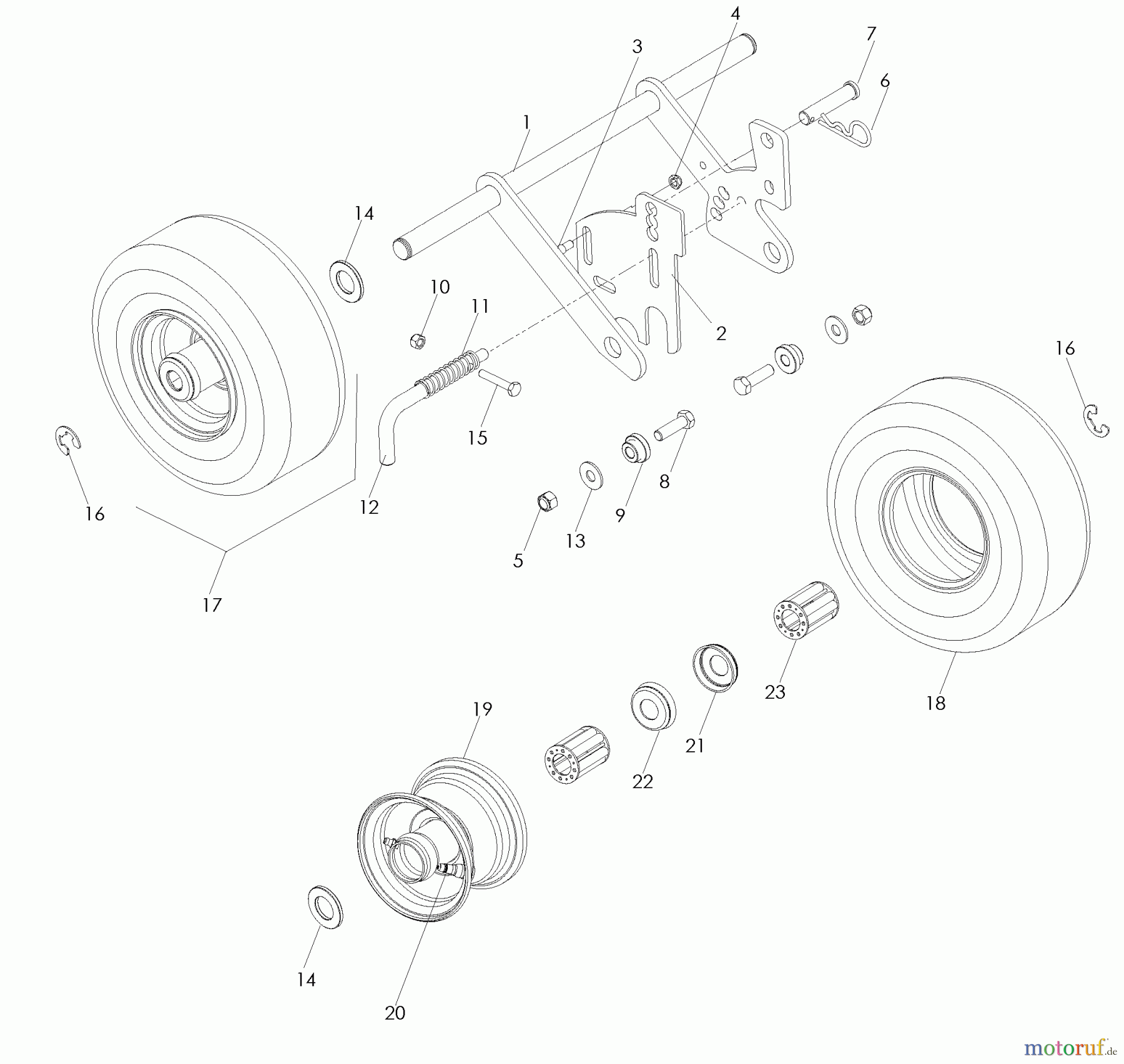  Husqvarna Kantenschneider BE 550 - Husqvarna Bed Edger (2008-07 & After) Rear Wheel