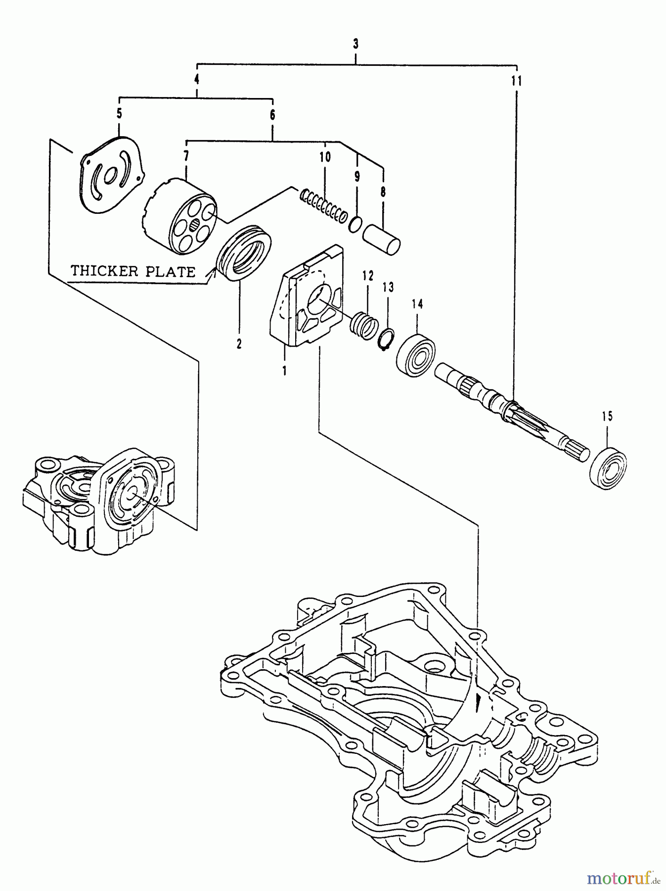  Husqvarna Motoren K 55J - Tuff Torq Transmission Motor Shaft Assy.