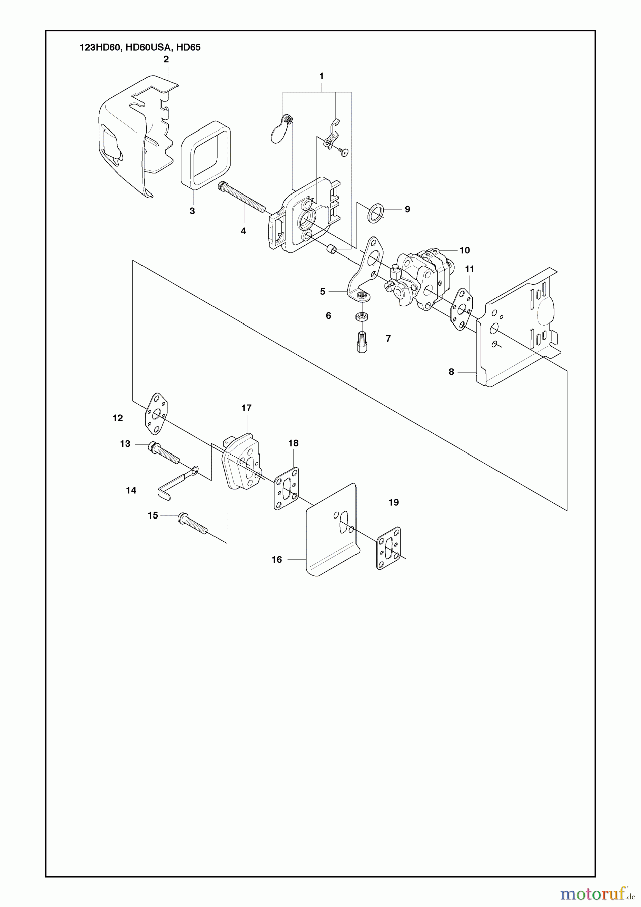  Husqvarna Heckenscheren 123 HD 65X - Husqvarna Hedge Trimmer (2010-02 & After) Muffler