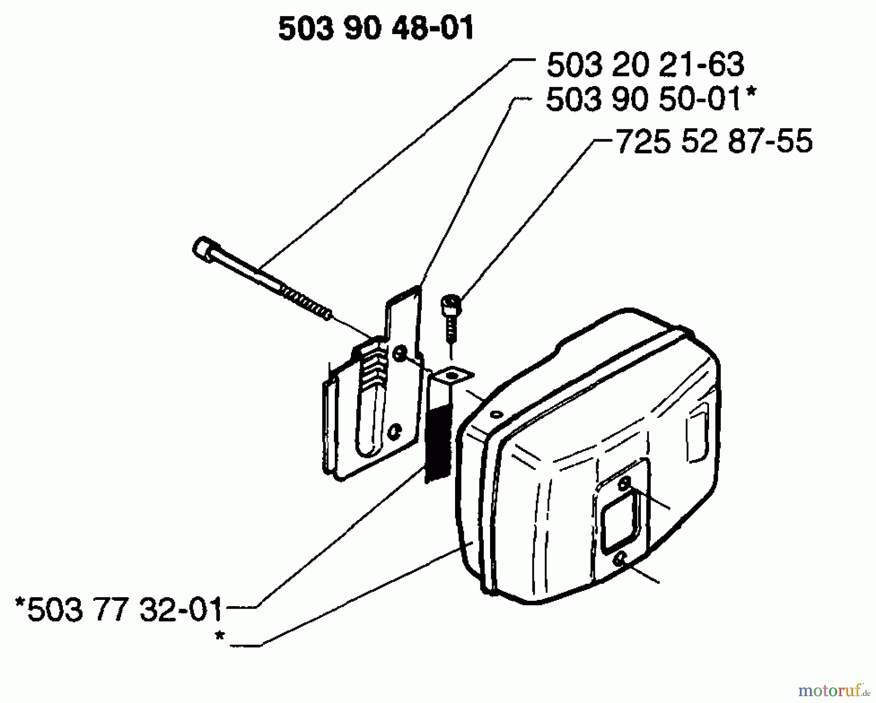  Husqvarna Heckenscheren 225 H - Husqvarna Hedge Trimmer (1997-02 & After) Muffler