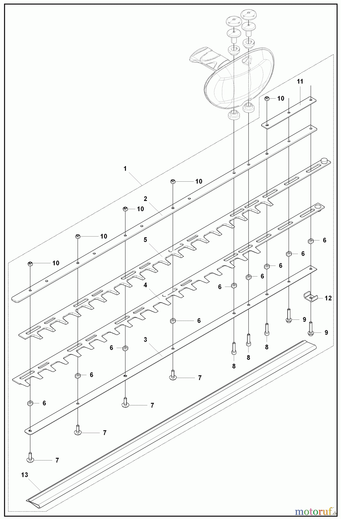  Husqvarna Heckenscheren 226 HS 75 S - Husqvarna Hedge Trimmer (2008-02 & After) Blade Assembly