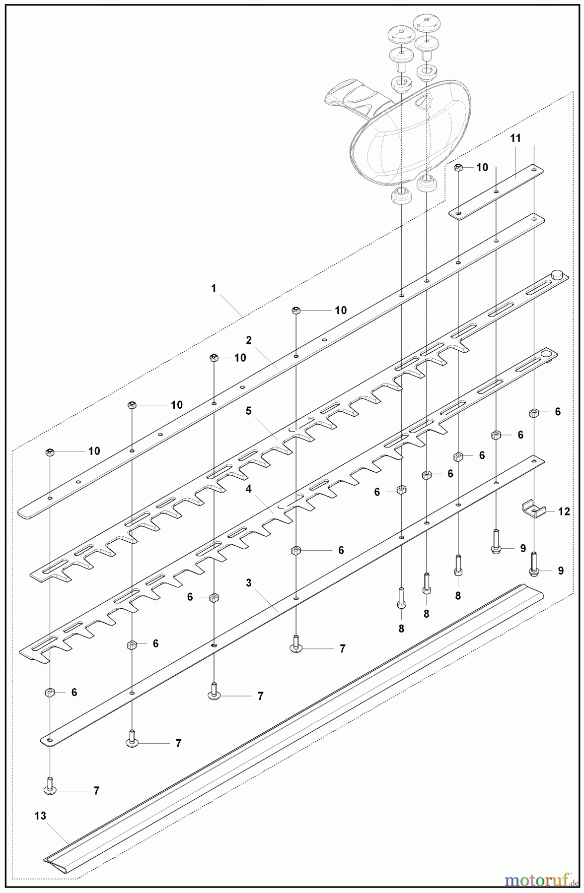  Husqvarna Heckenscheren 226 HS 99 S - Husqvarna Hedge Trimmer (2008-02 & After) Blade Assembly