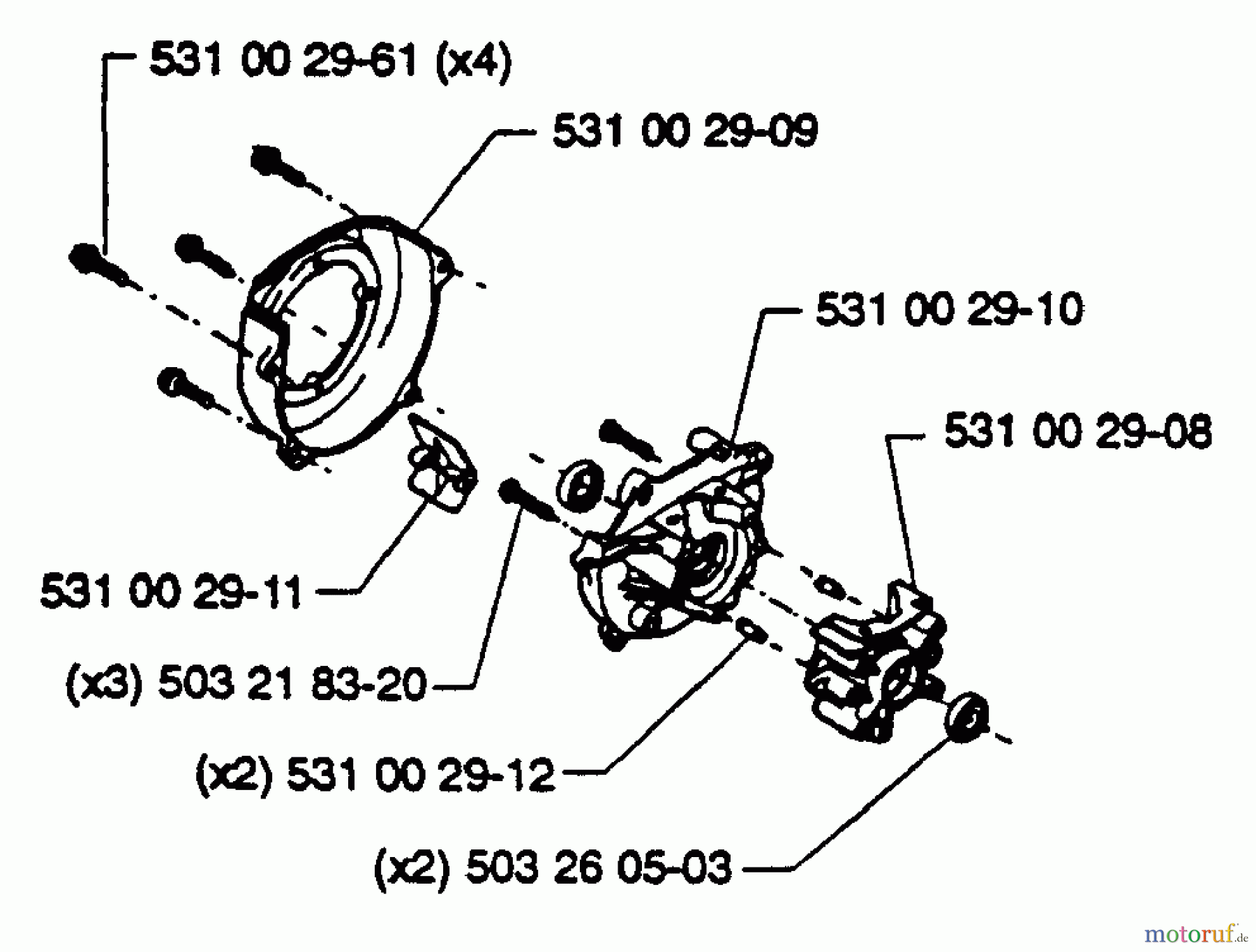  Husqvarna Heckenscheren 26 H - Husqvarna Hedge Trimmer (1995-01 & After) Crankcase