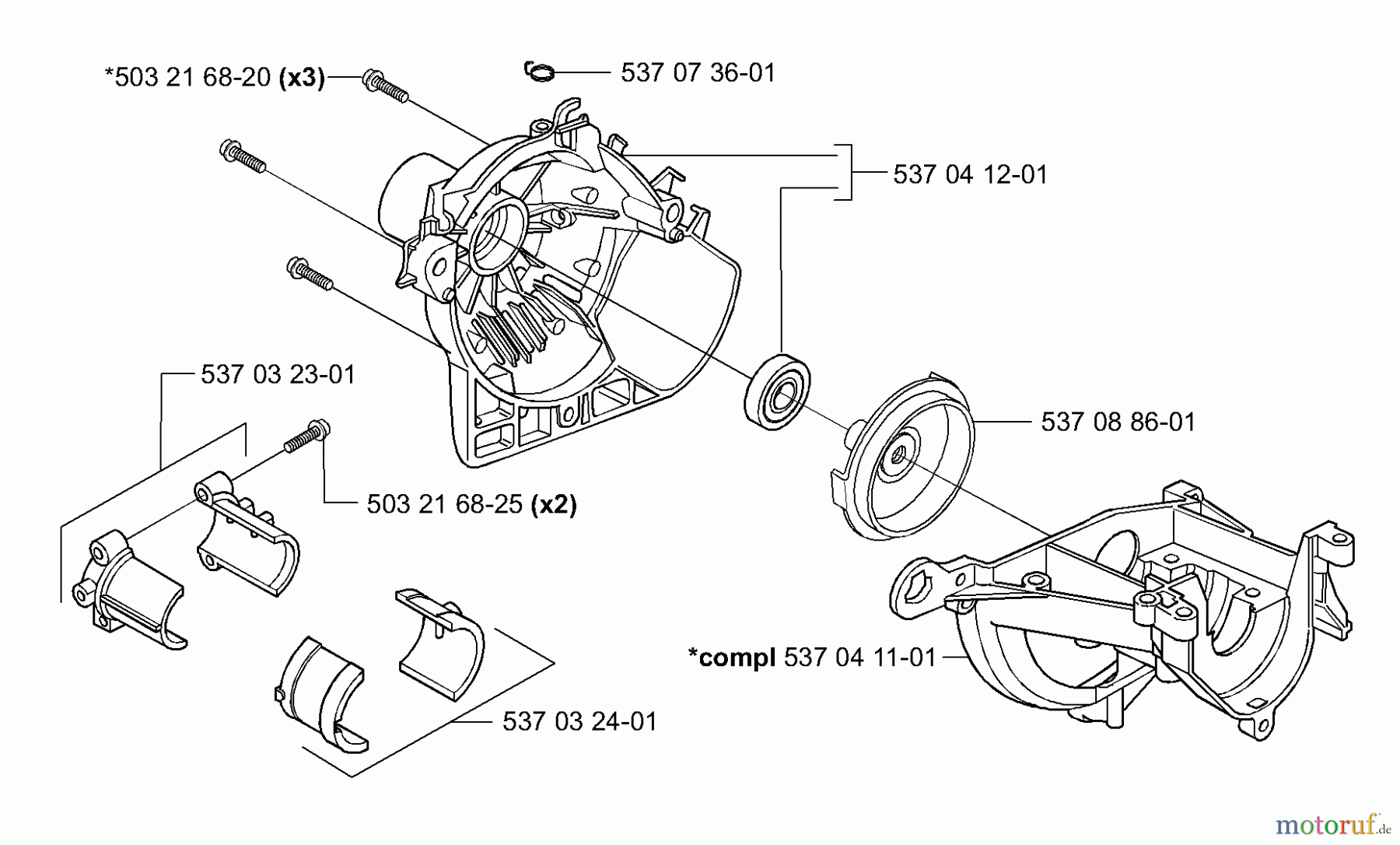  Husqvarna Heckenscheren 325 HE 3 - Husqvarna Hedge Trimmer (2001-01 to 2001-04) Crankcase